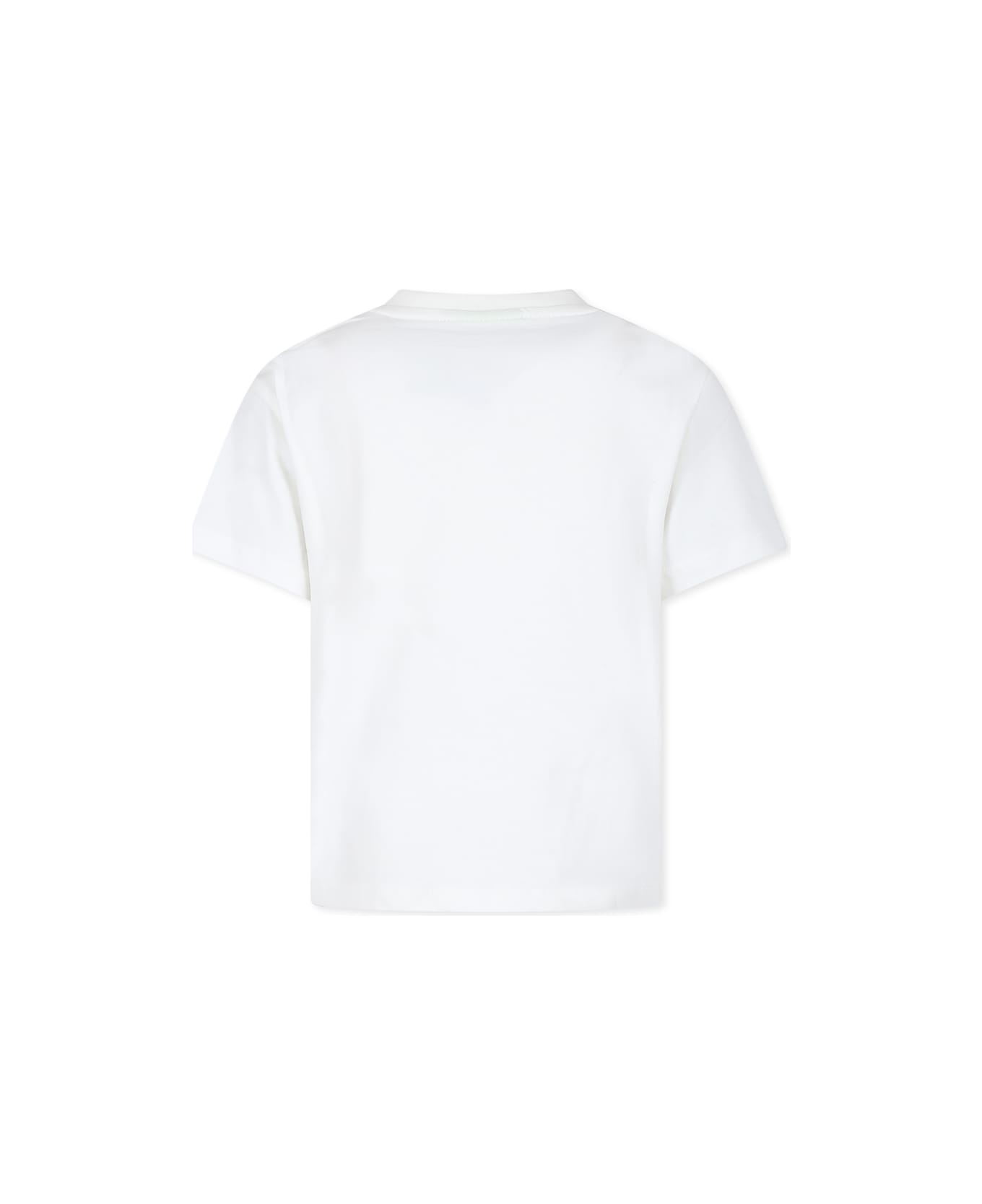 Barrow White T-shirt For Kids With Smiley - Oof White