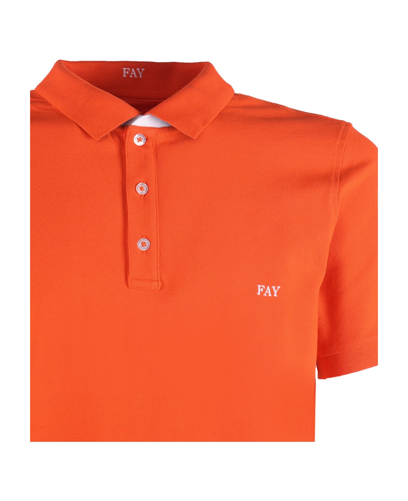 Fay Stretch Polo - Orange