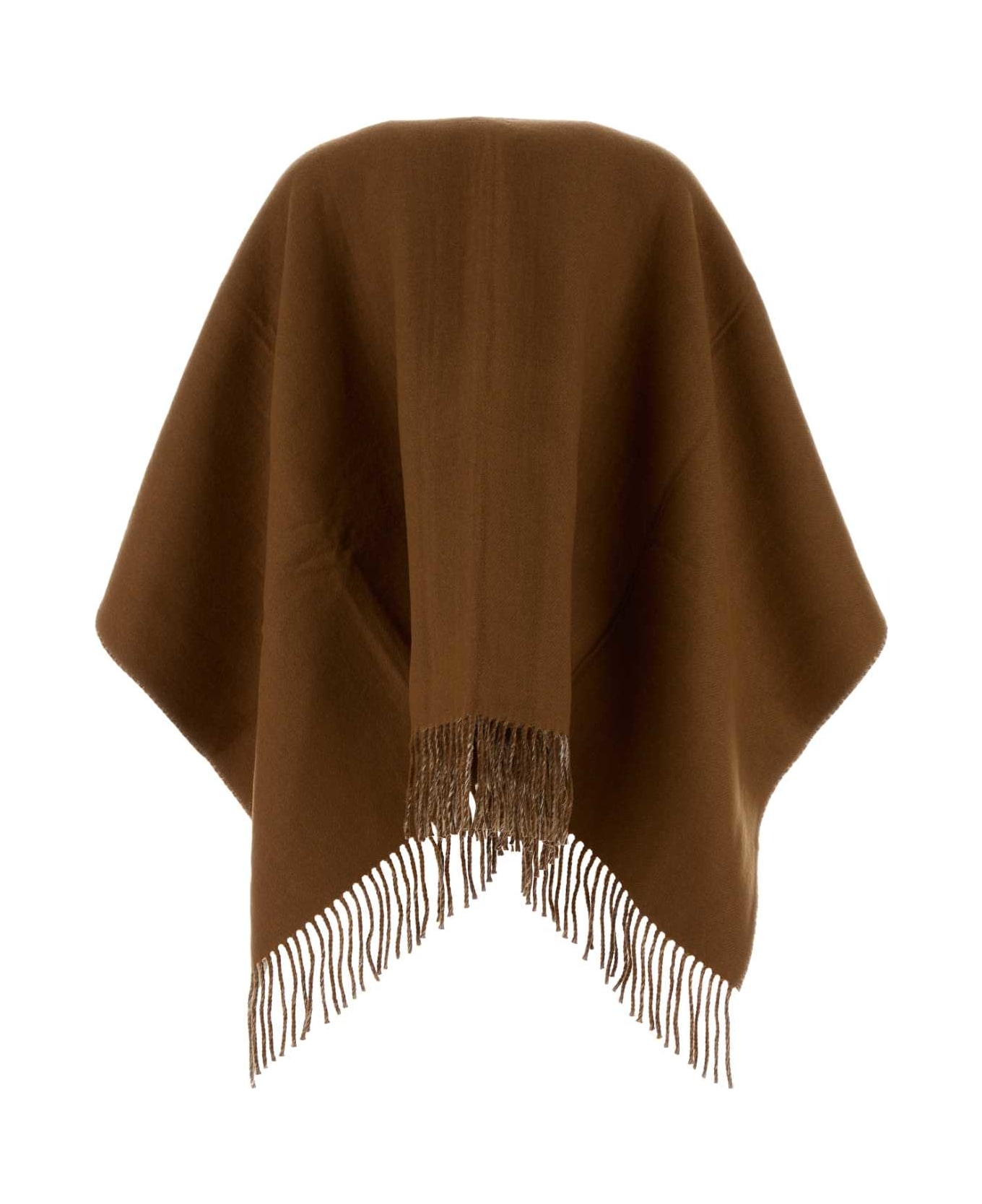 Fendi Biscuit Wool Blend Reversible Cape - CAMMELLO+MULTICOLOR