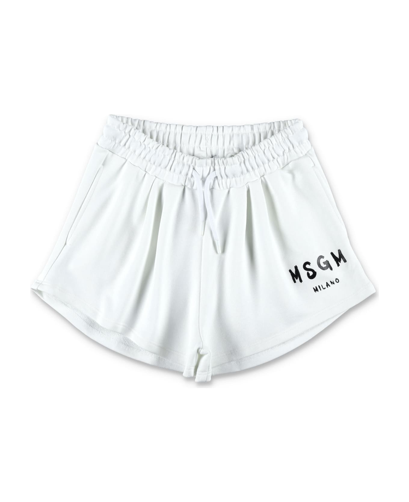MSGM Shorts Fleece - BIANCO/WHITE