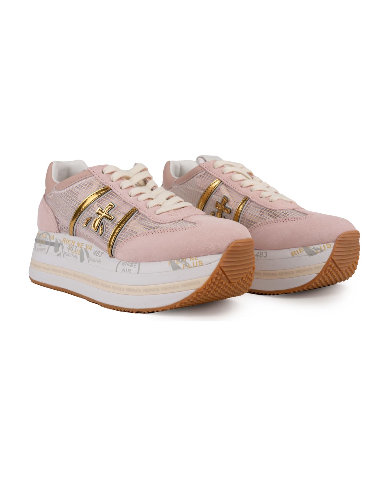Premiata Sneakers Beth 7372 - Rosa/oro スニーカー