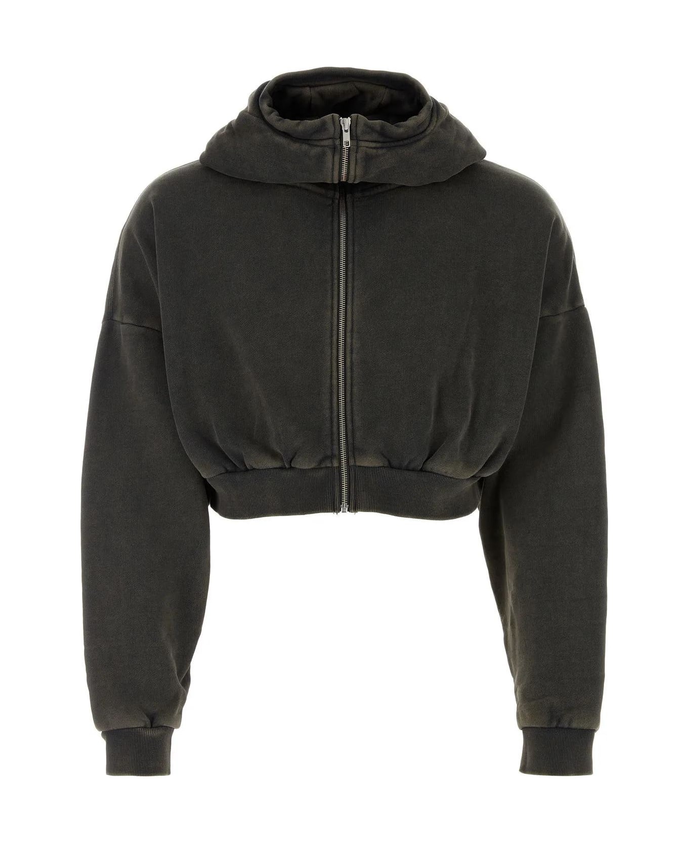 Entire Studios Charcoal Cotton Oversize Sweatshirt - Black