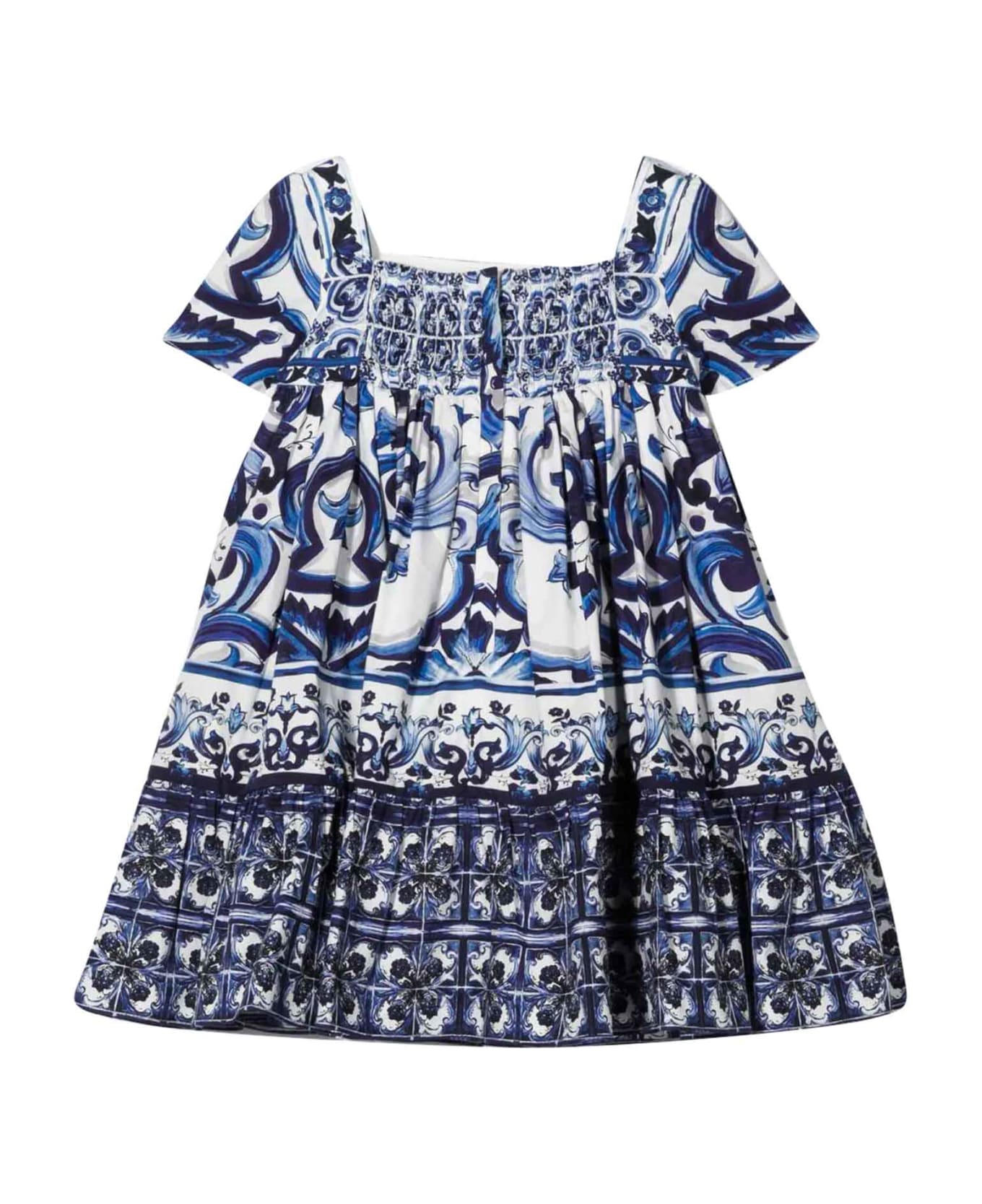 Dolce & Gabbana Blue And White Baby Girl Dress . - Blu/bianco