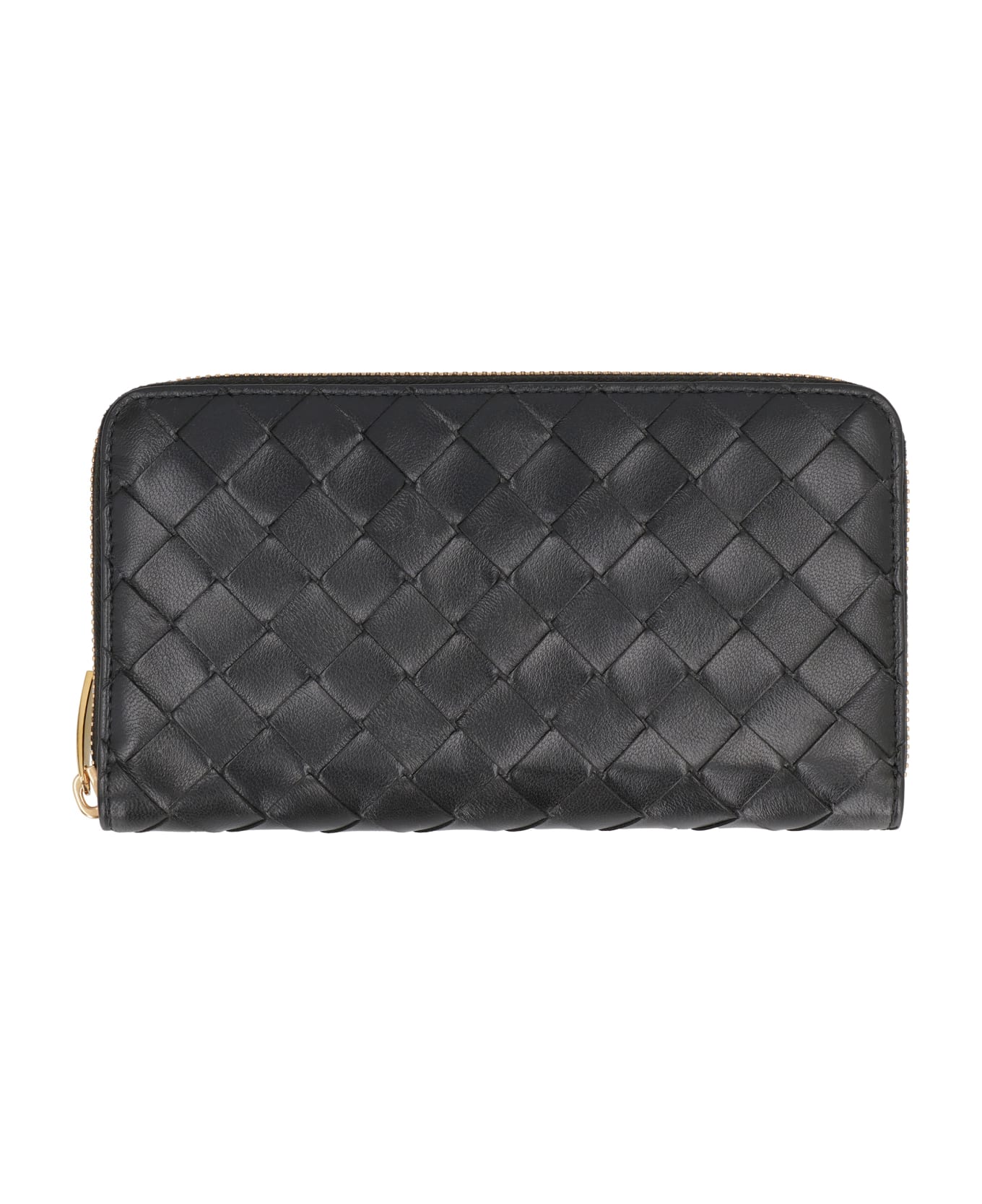 Bottega Veneta Interwoven Wallet With Zip - black