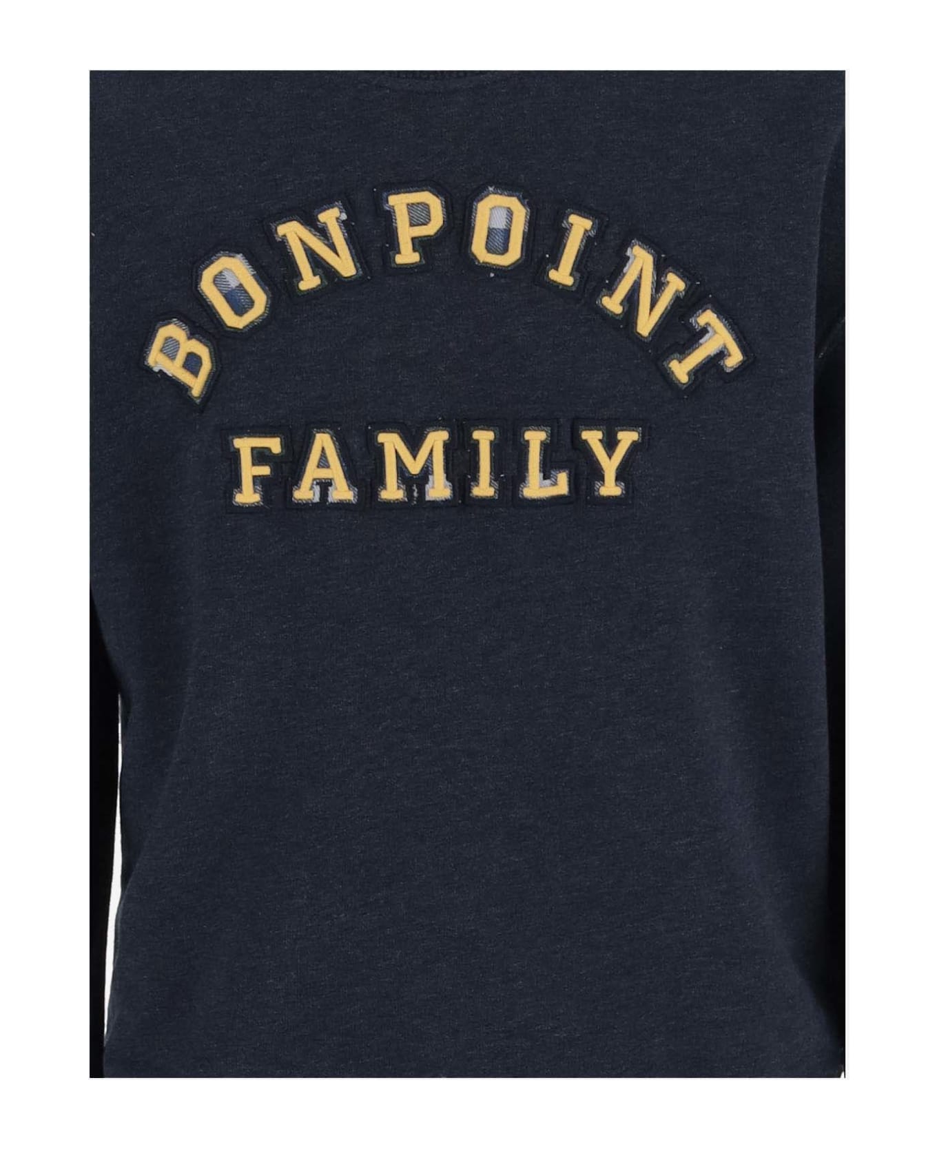 Bonpoint Cotton Sweatshirt With Logo - Blue