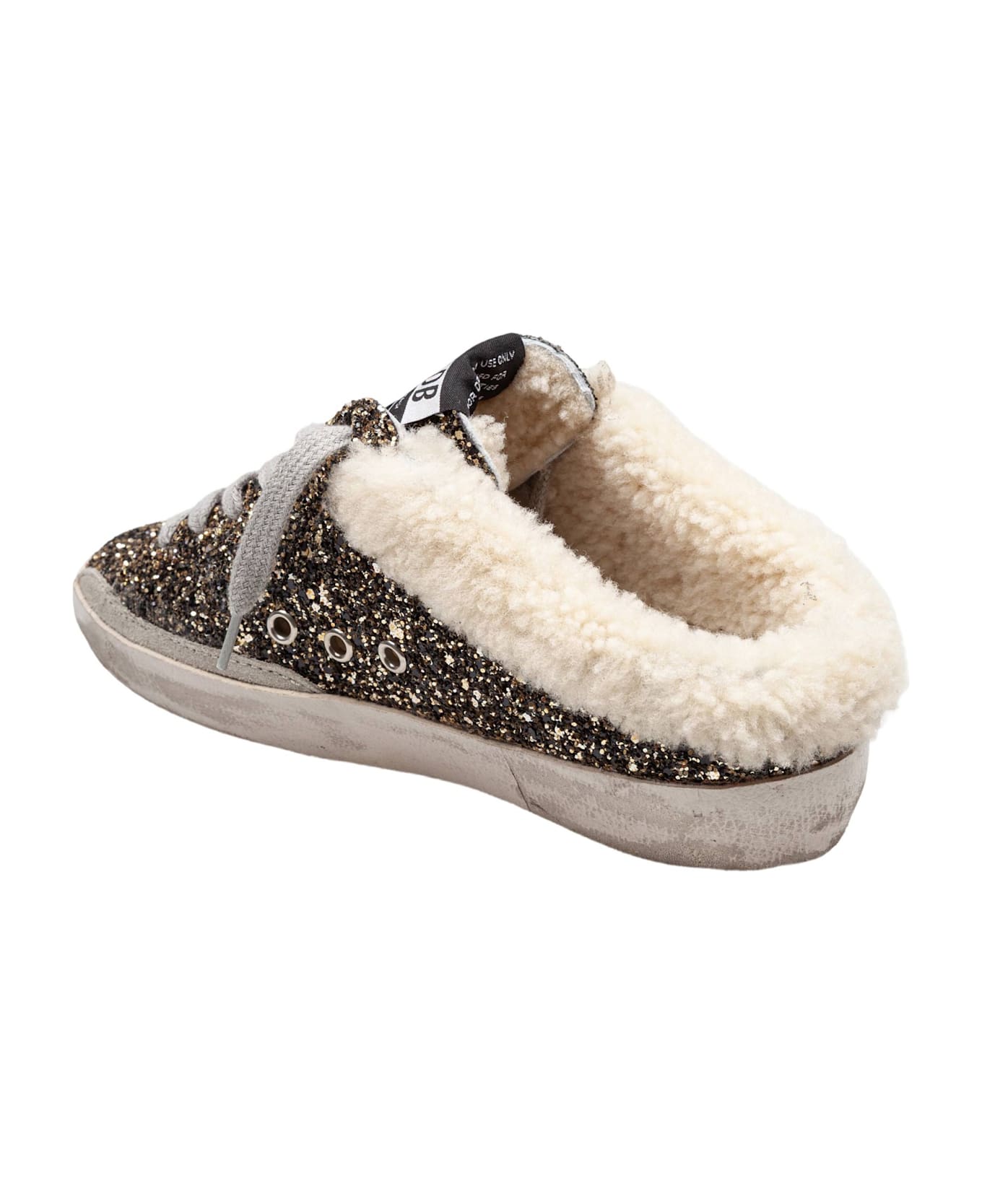 Golden Goose Sneakers Super Star In Glitter Color Black/gold - Black gold/Beige/Ice