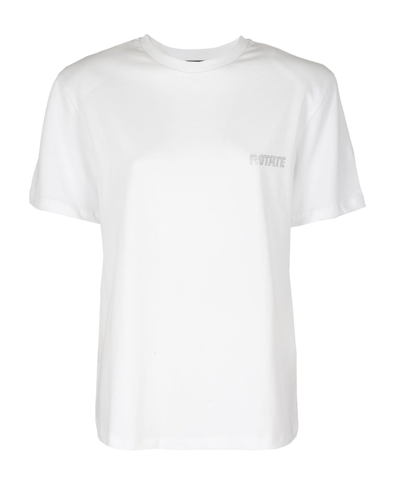 Rotate by Birger Christensen Boxy Lasercut T Shirt - Bright White