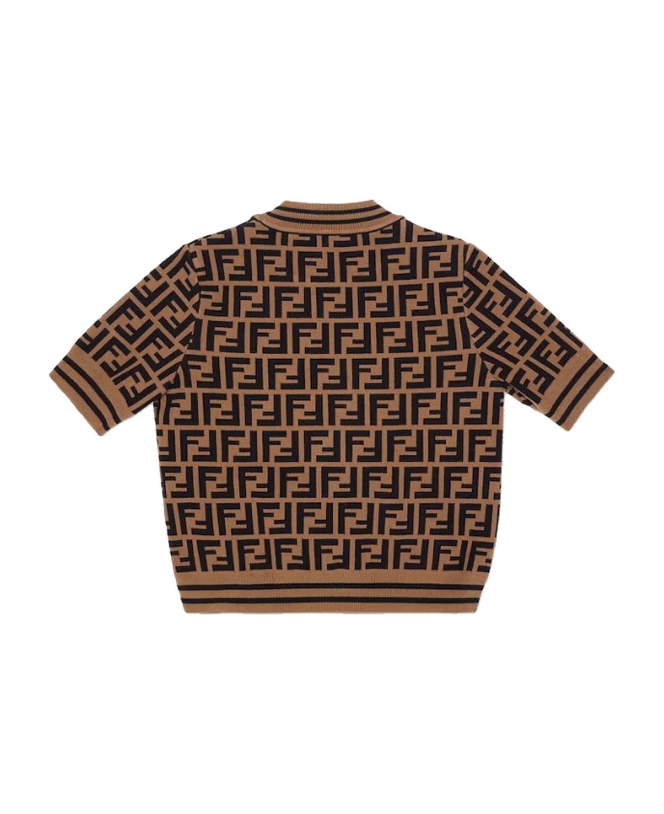 Fendi Kids T-shirts And Polos Brown - Brown