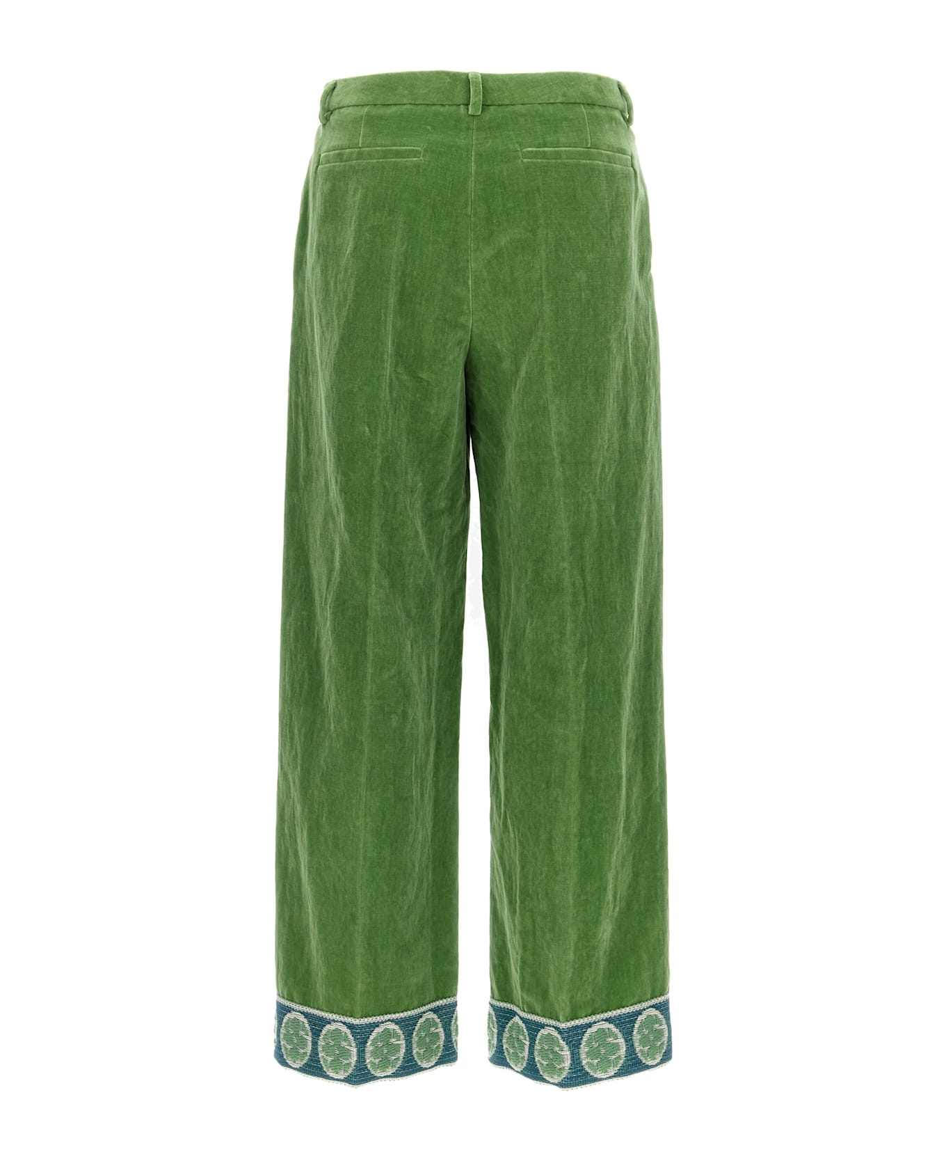Valentino Garavani Velvet Trousers - Green