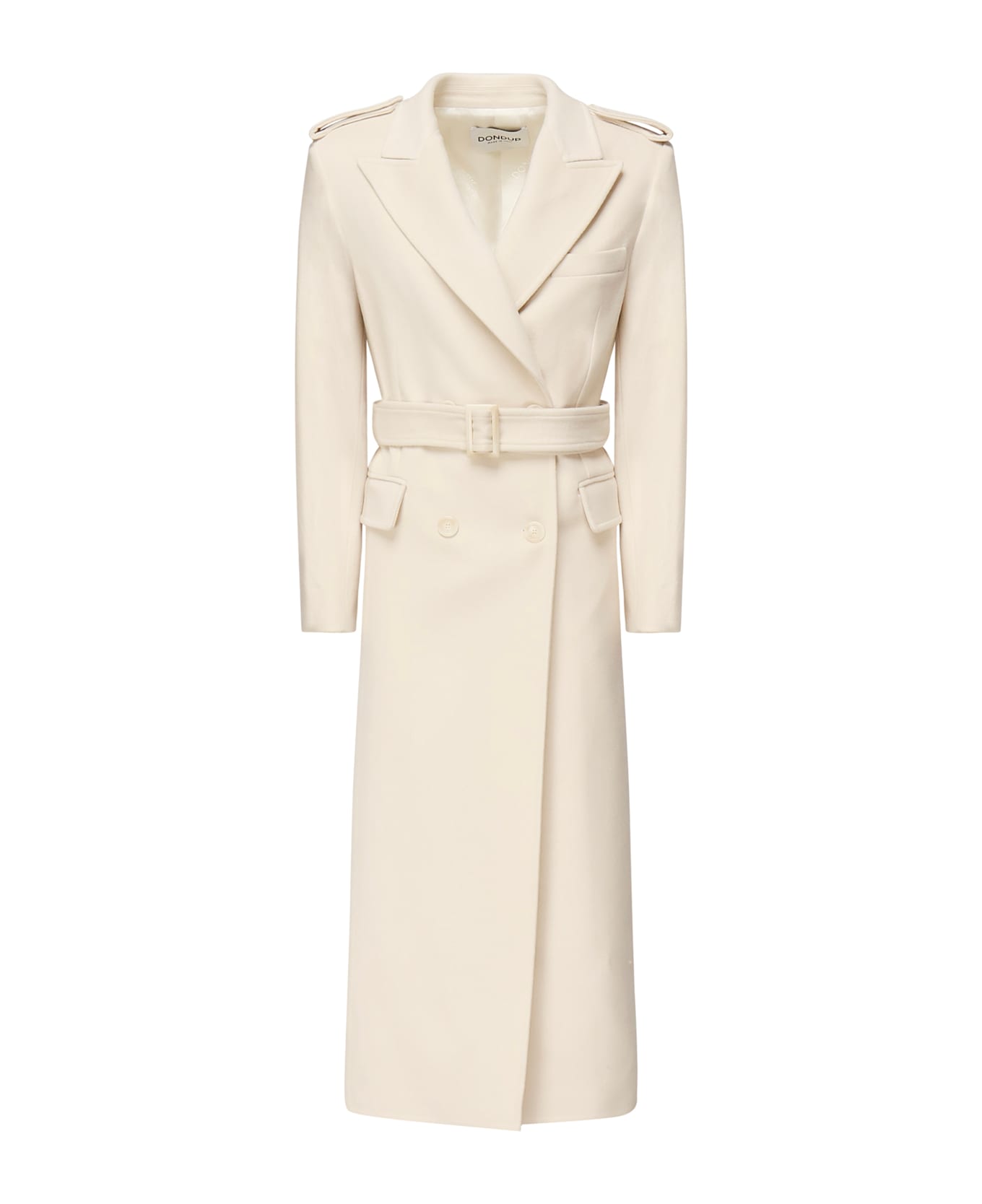 Dondup Long Wool And Cashmere Coat - AVENA LATTE