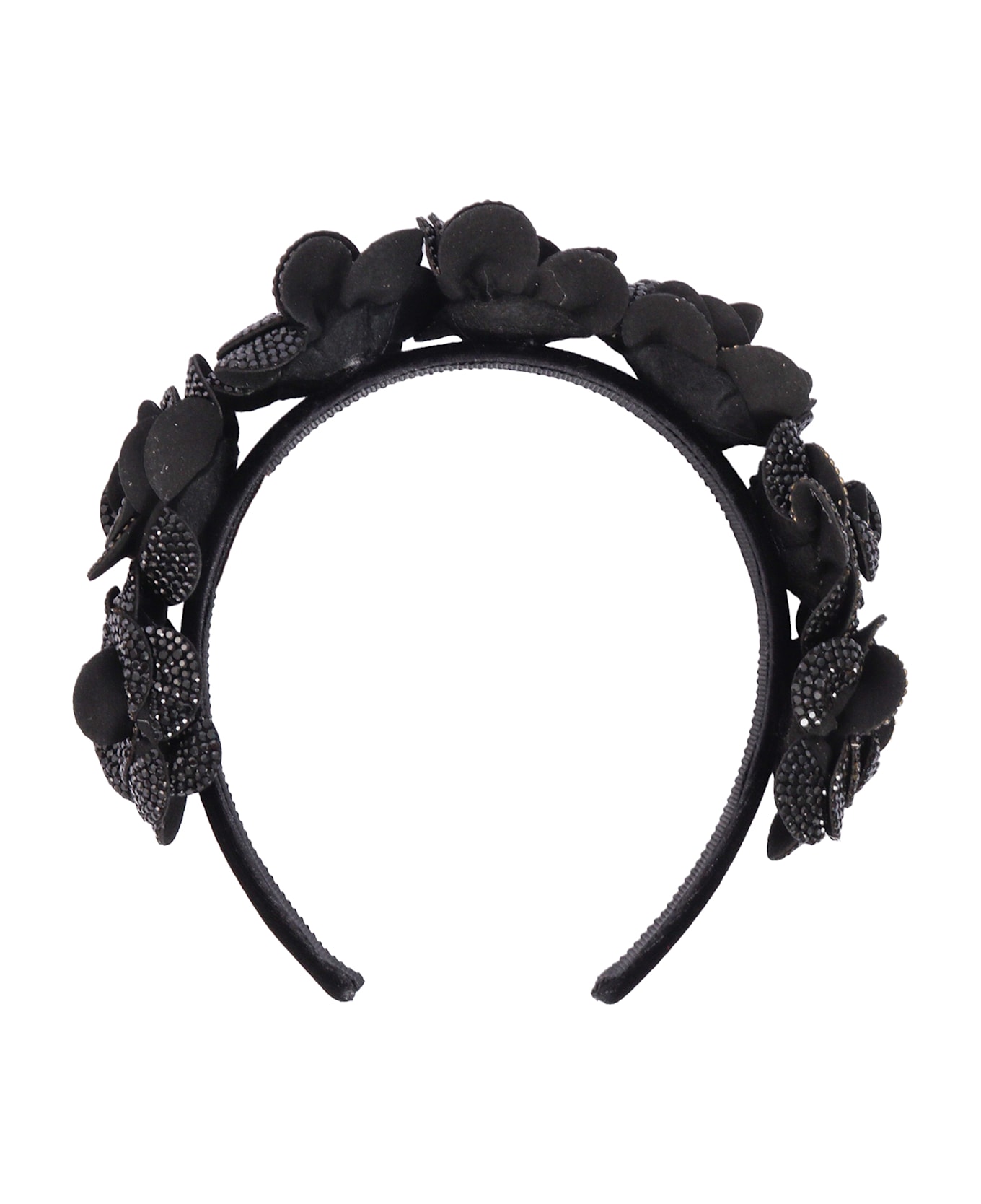 Monnalisa Headband With Velvet Insert - BLACK