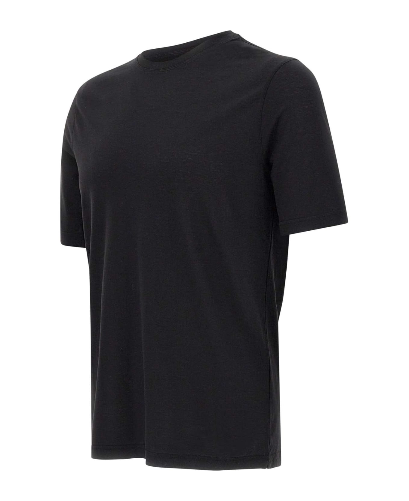 Filippo De Laurentiis Crêpe Cotton T-shirt - Black シャツ