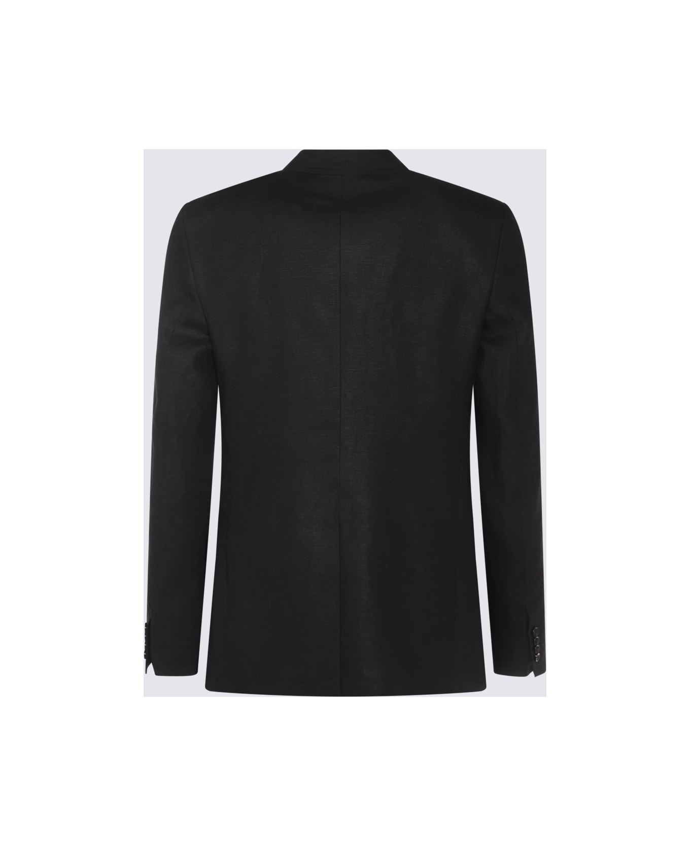 Dolce & Gabbana Black Linen Blazer - NERO