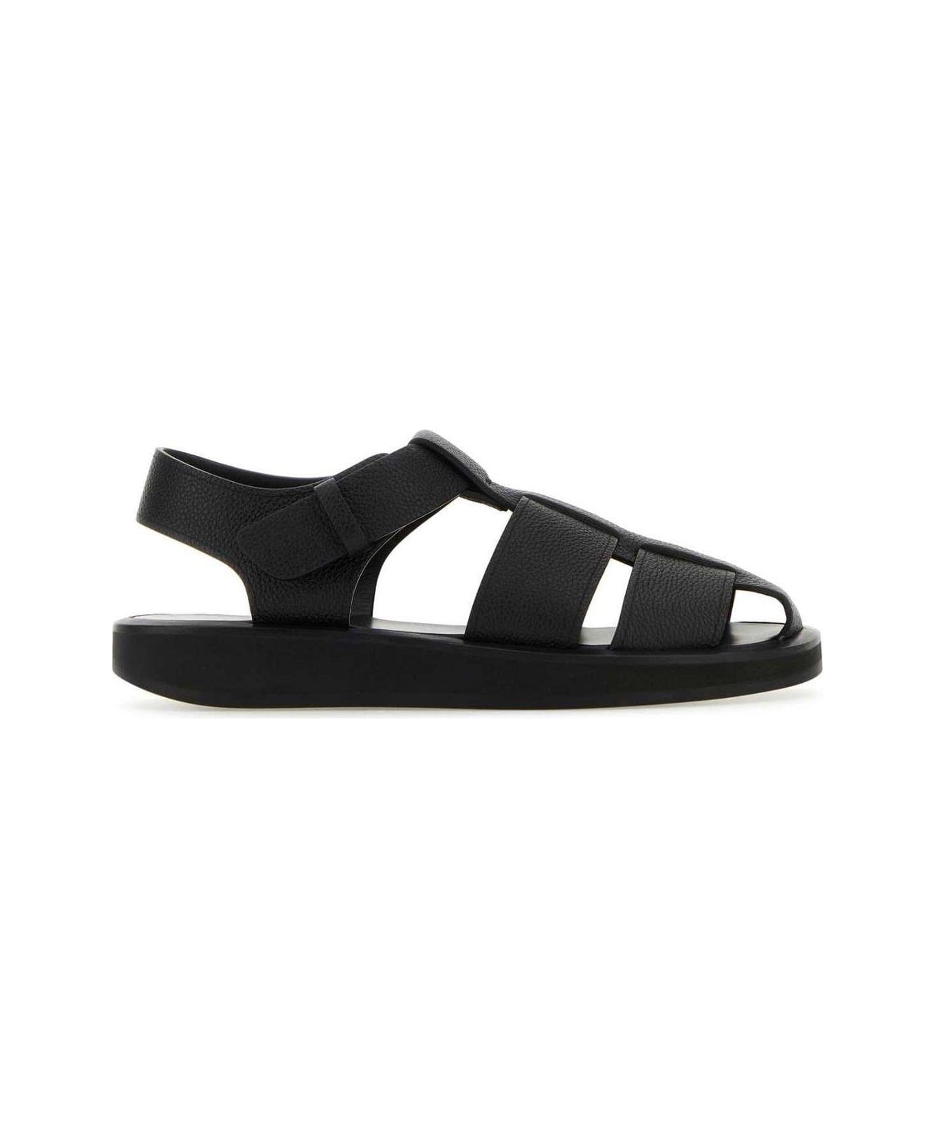 The Row Fisherman Strappy Sandals - BLK BLACK