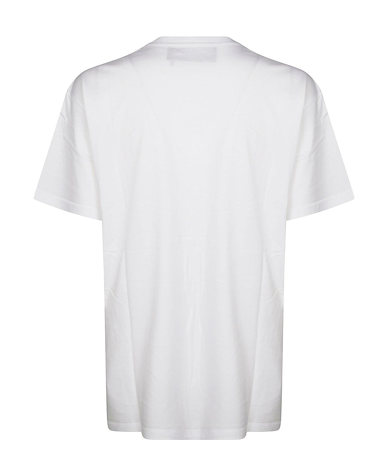 Elisabetta Franchi Logo Embossed Jersey T-shirt - WHITE