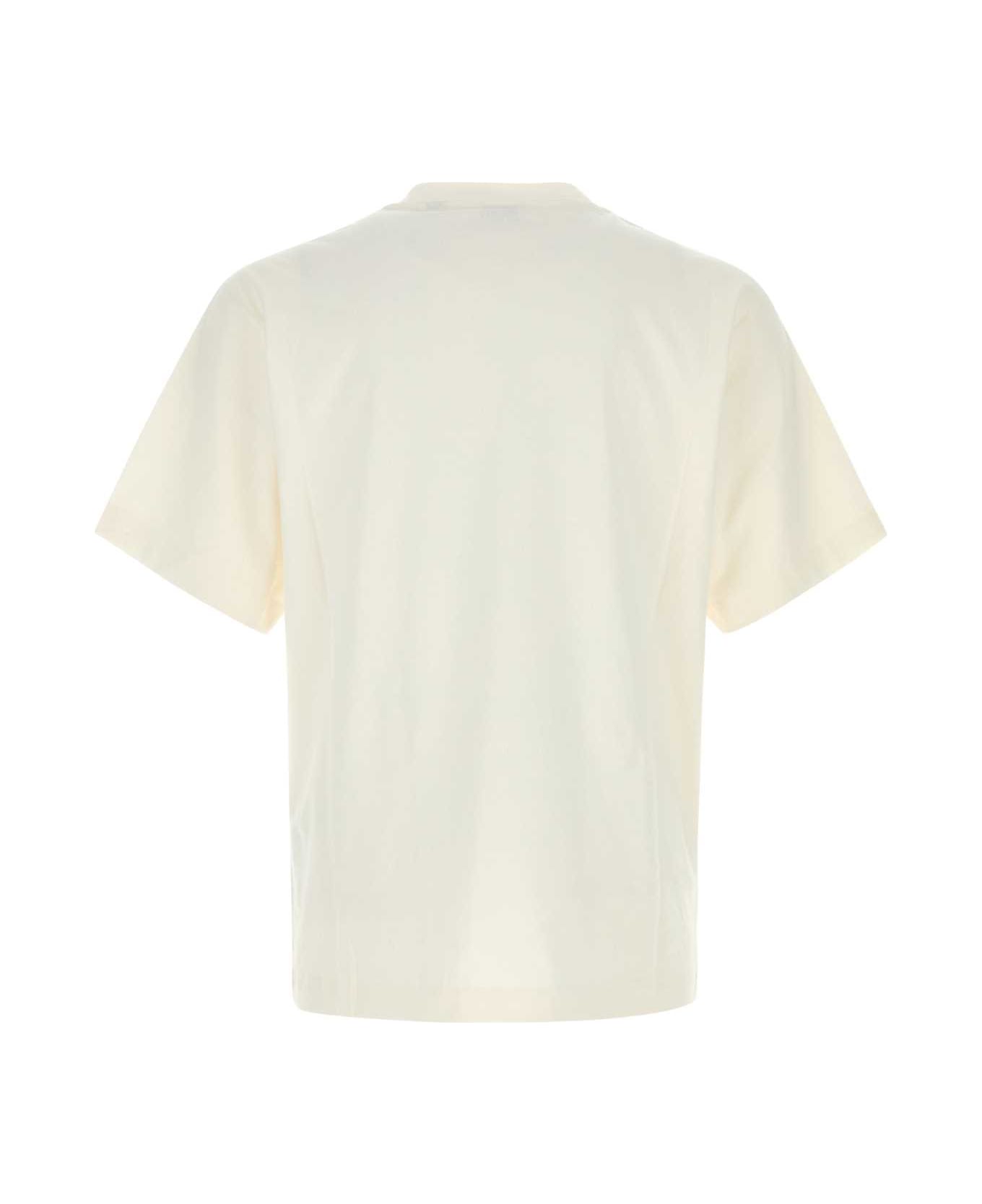 Burberry White Cotton T-shirt - CHALK