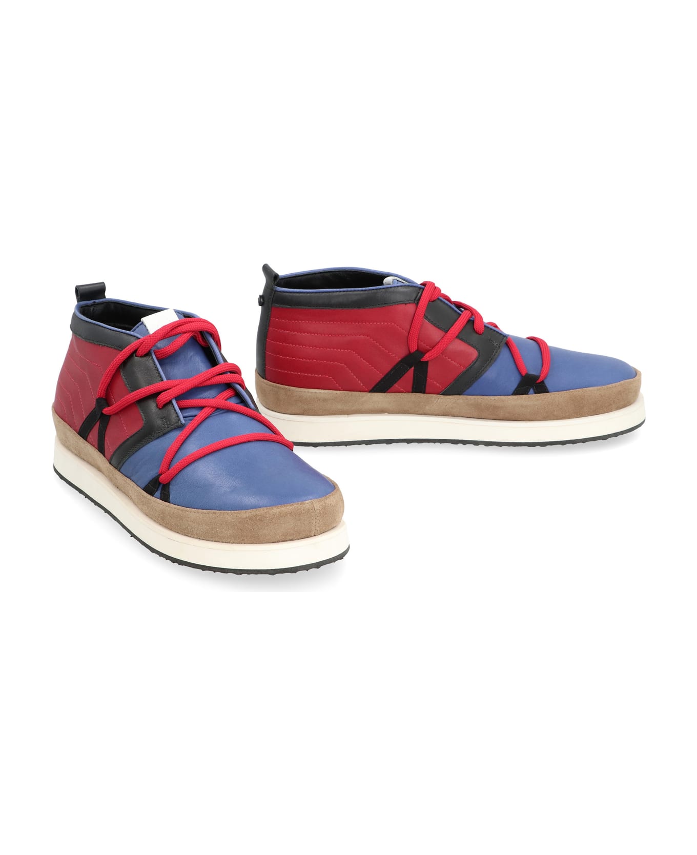 Volta Leather Mid-top Sneakers - Multicolor