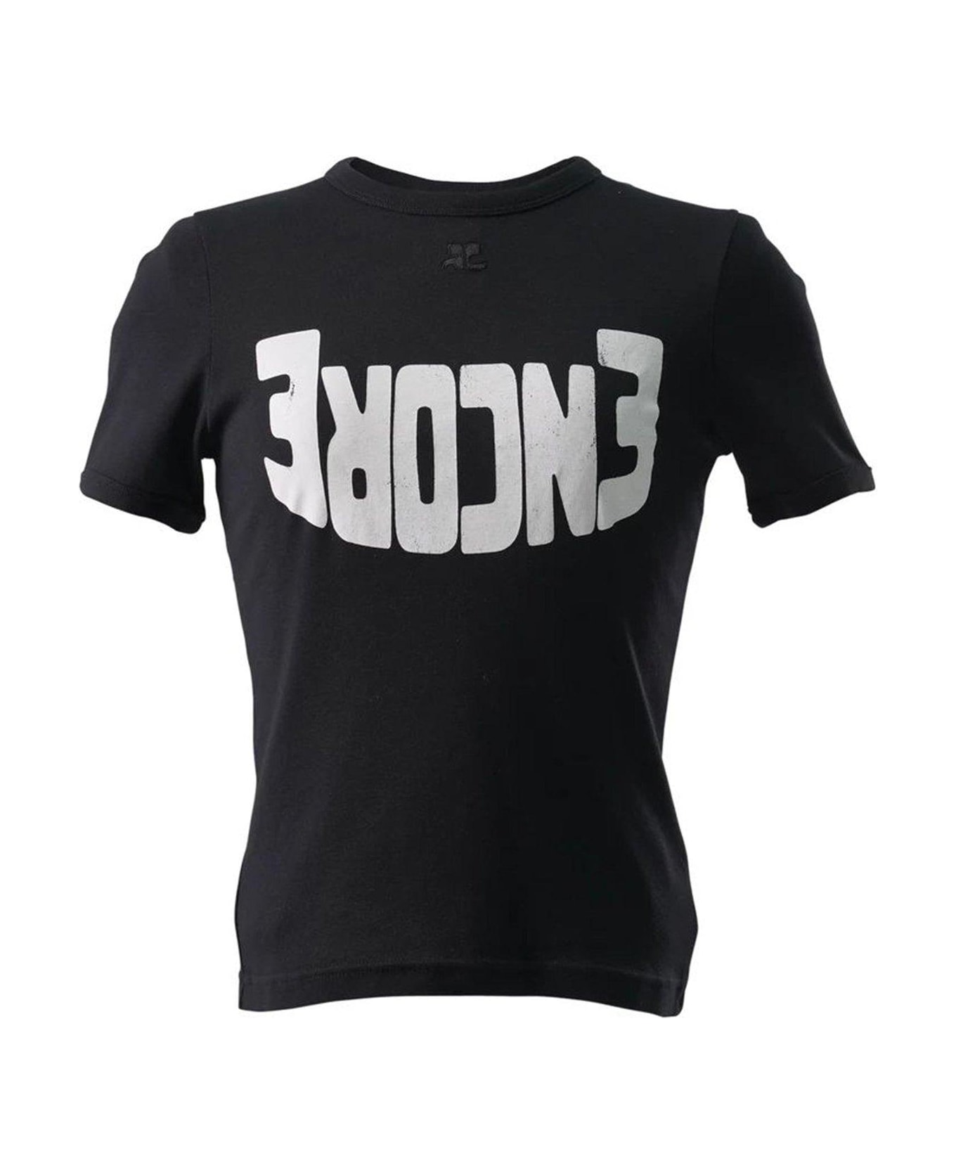 Courrèges Encore Contrast T-shirt - Black