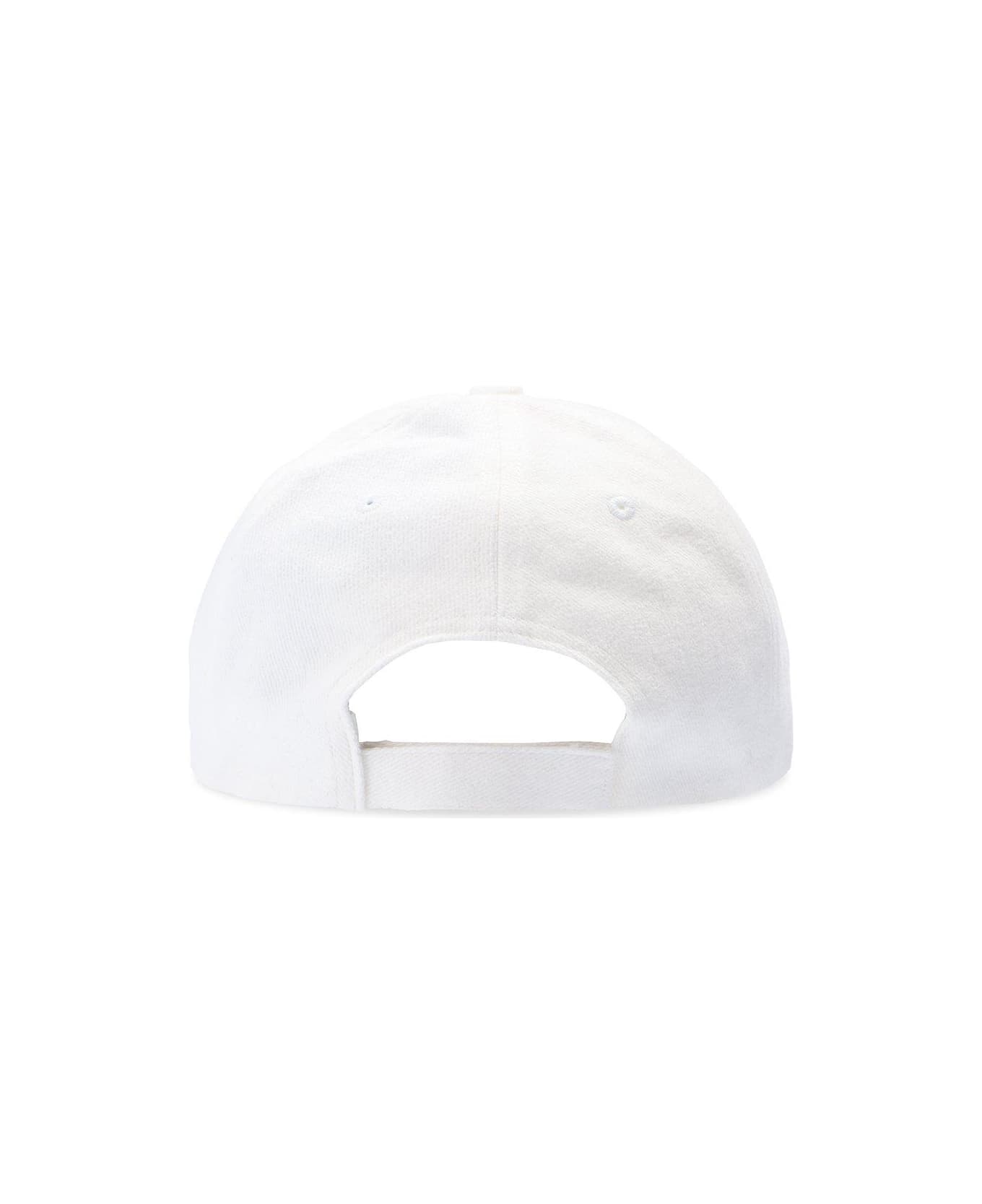 Emporio Armani Logo Embroidered Baseball Cap - Bianco