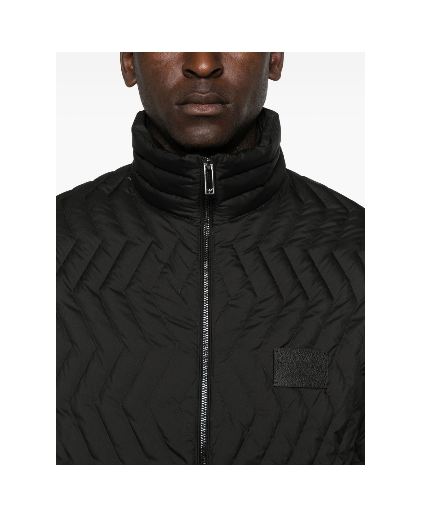 Emporio Armani Quilted Down Jacket - Black