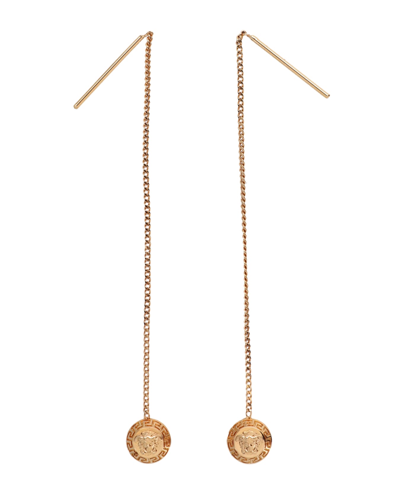 Versace 'medusa' Pendant Earrings - Gold