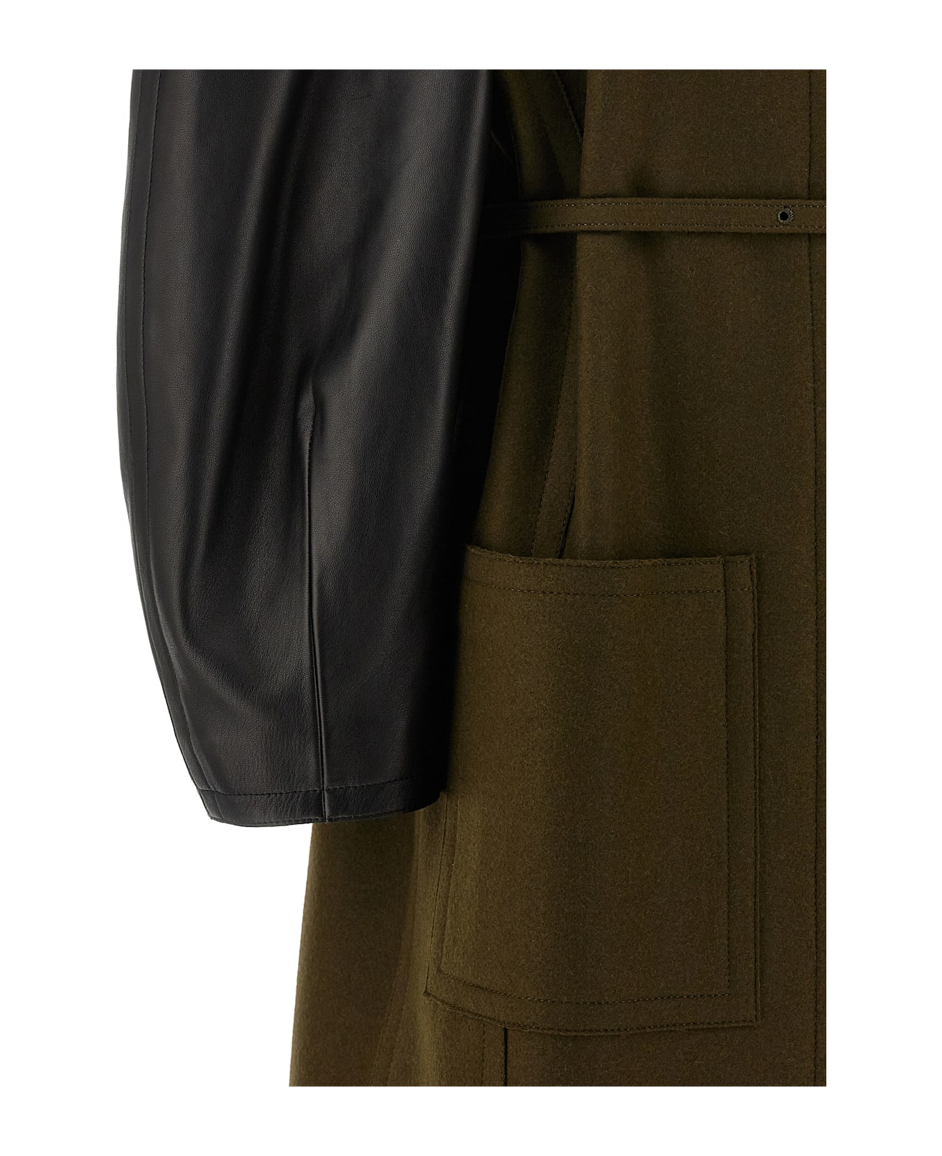 Fendi 
wool Felt
 Coat - GREEN