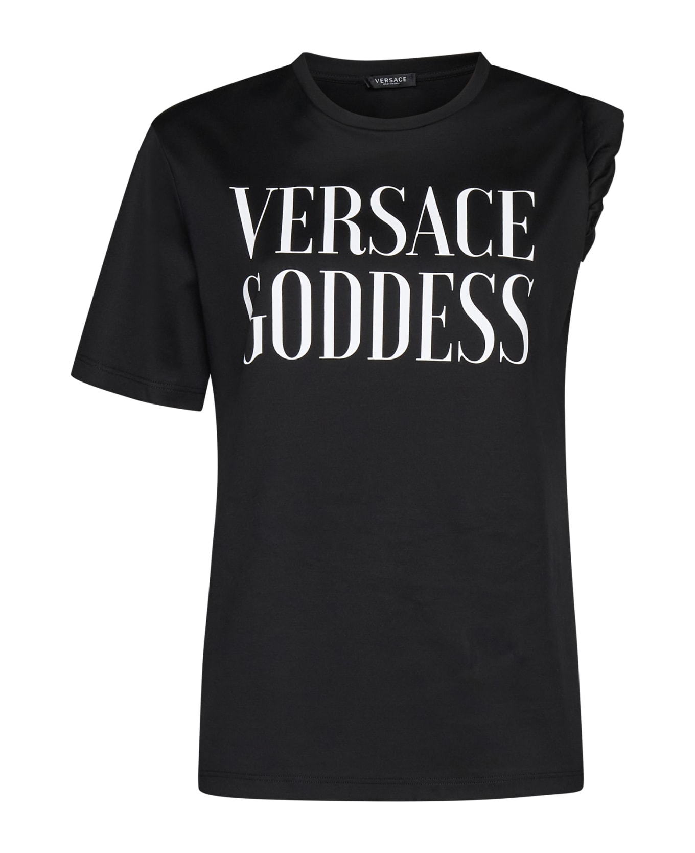 Versace Printed Cotton T-shirt - black
