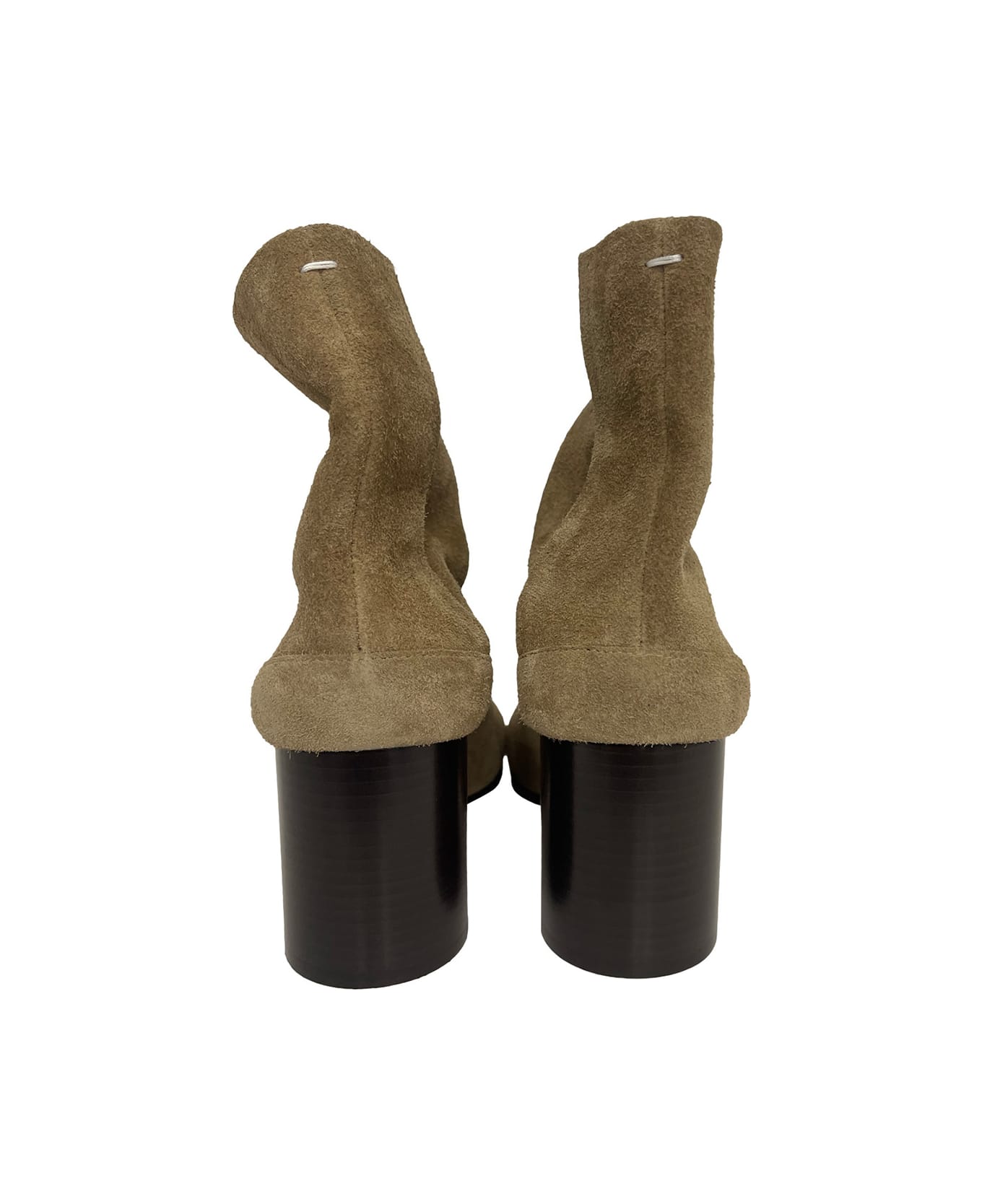 Maison Margiela Tabi Boots In Suede - Beige