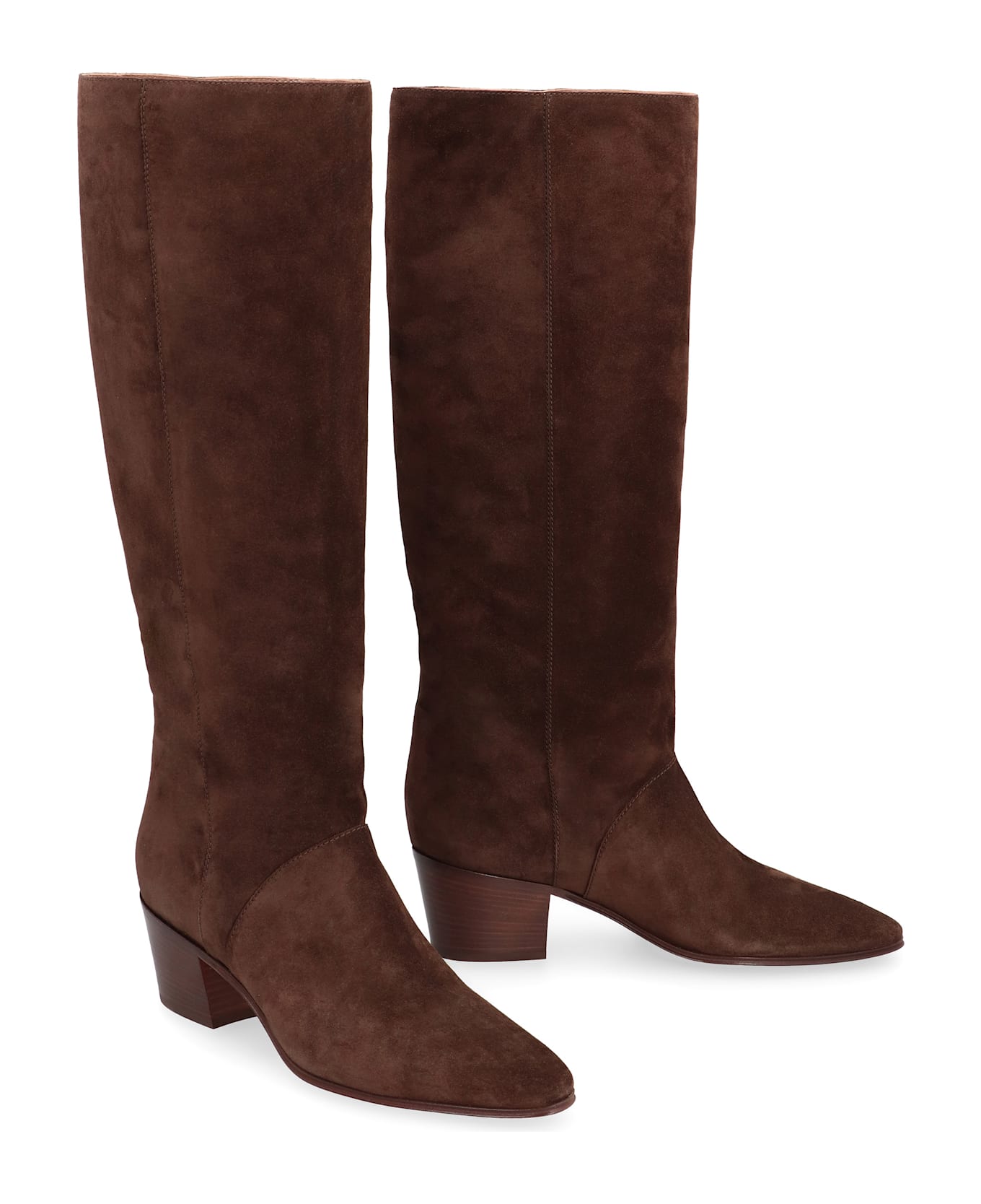 Casadei Nomad Suede Knee High Boots - brown