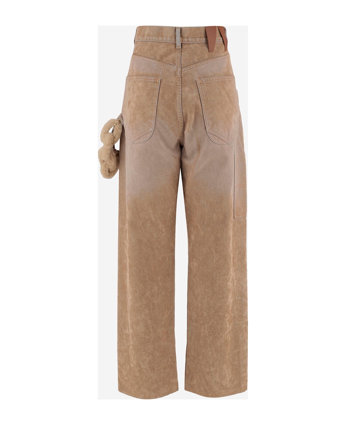 DARKPARK Cotton Jeans With Decoration - Beige