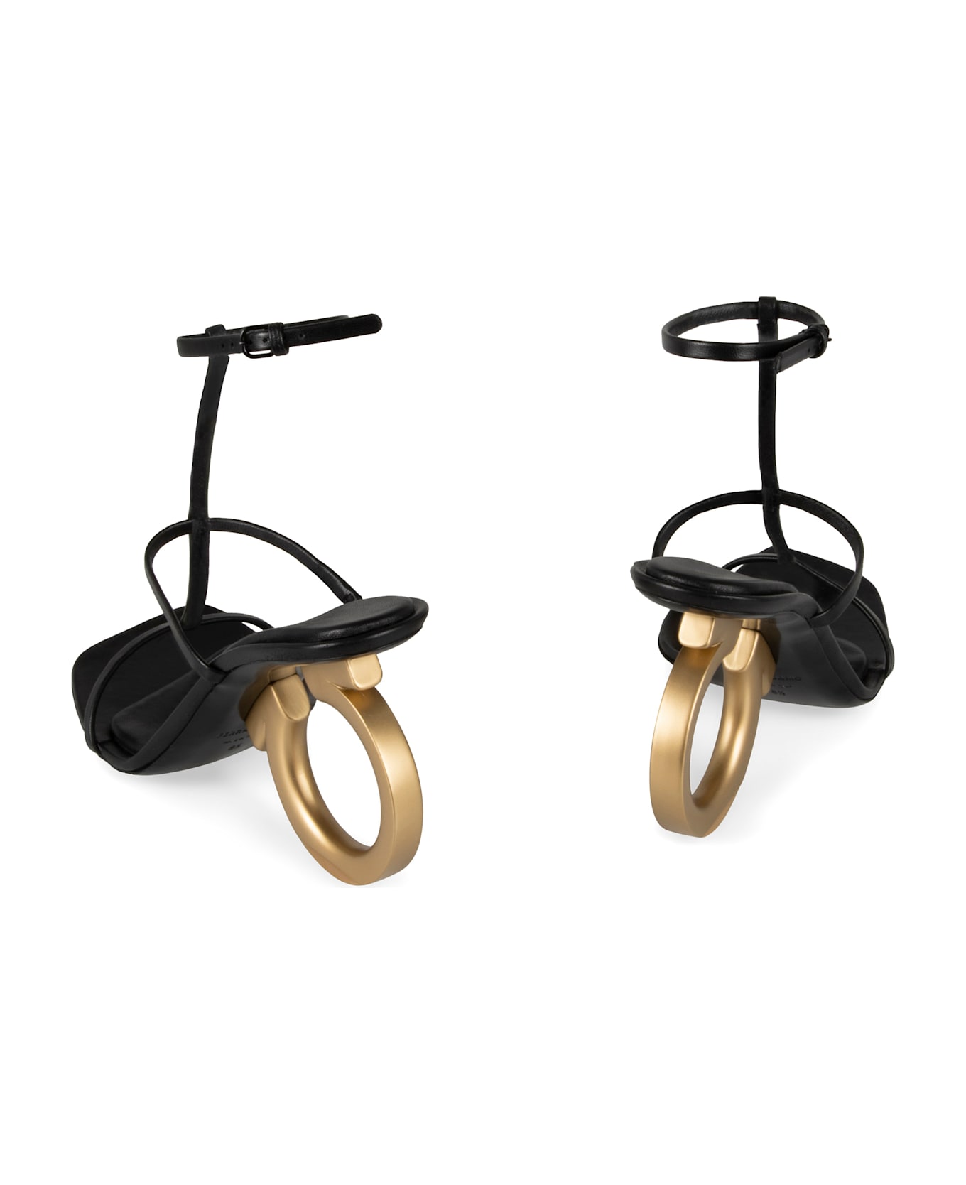 Ferragamo Elina Leather Sandals - black