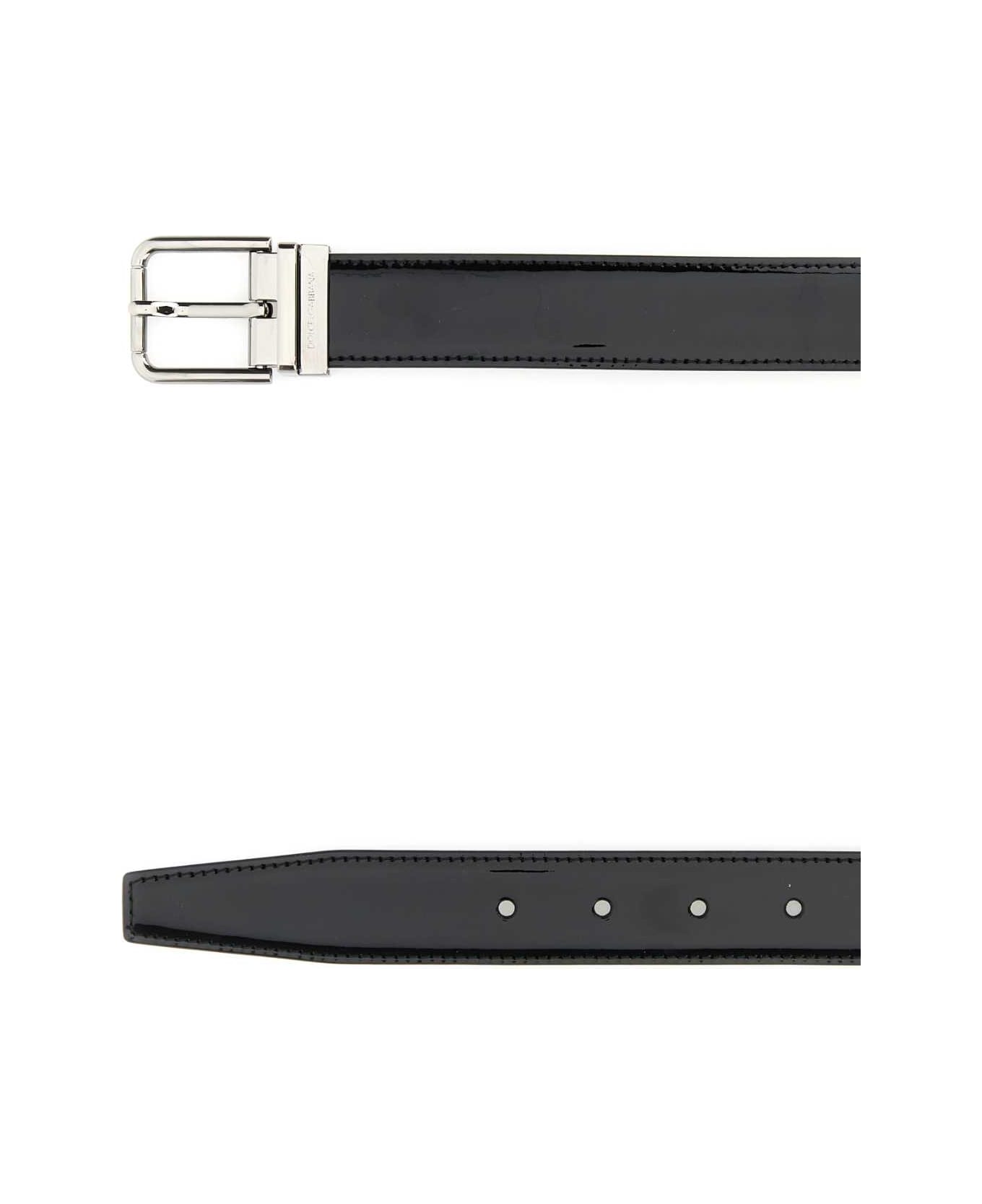 Dolce & Gabbana Black Leather Belt - NERO