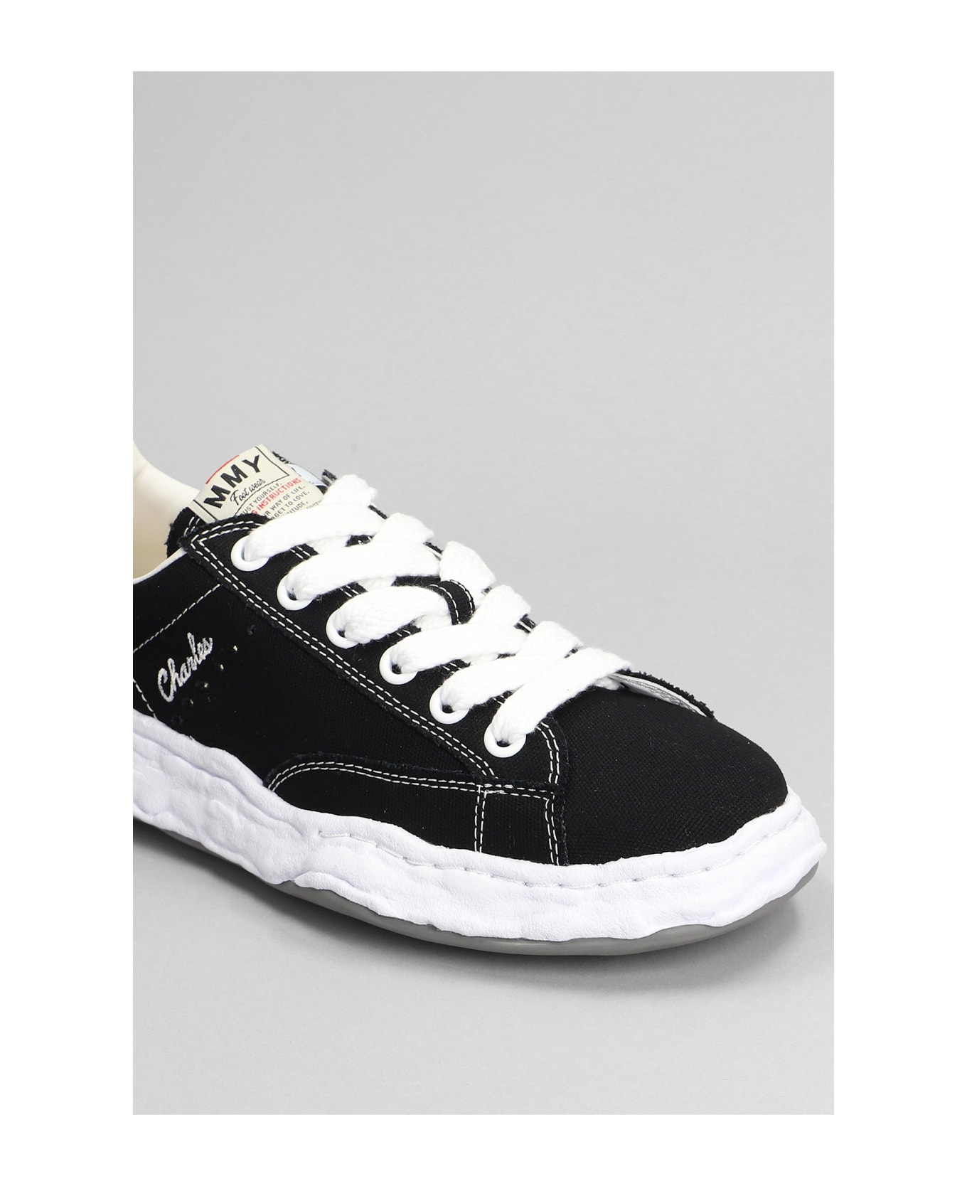 Mihara Yasuhiro Charles Sneakers In Black Cotton - black