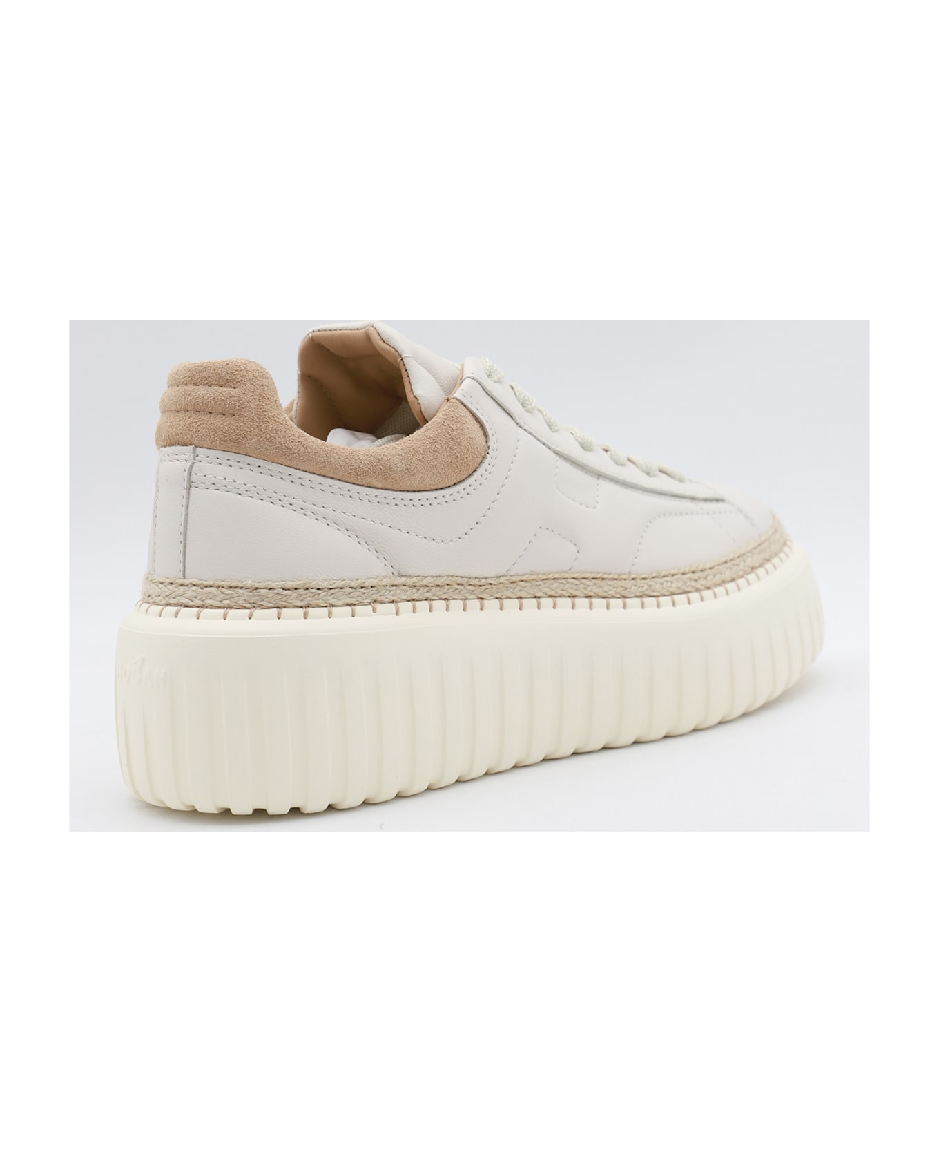 Hogan White And Beige Sneakers