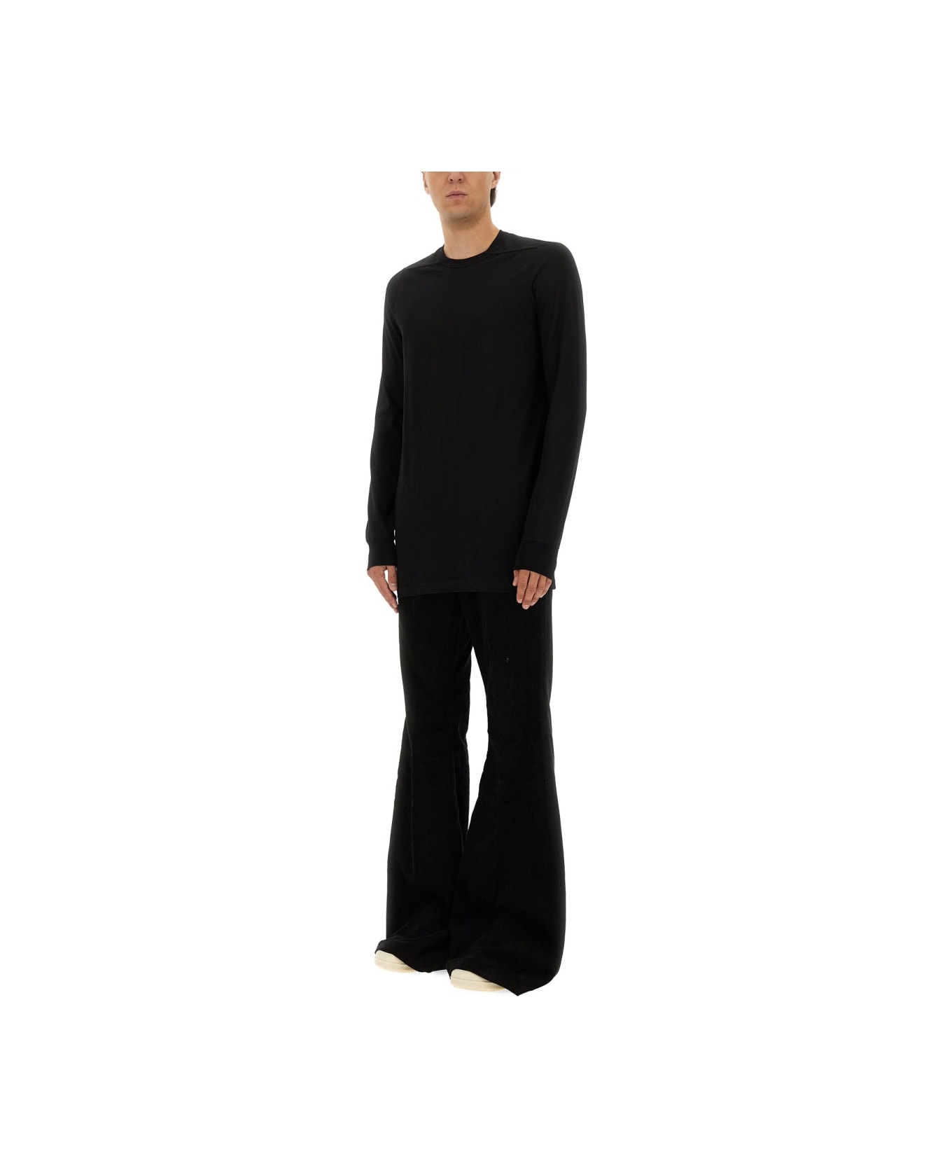 Rick Owens Long-sleeved T-shirt - BLACK