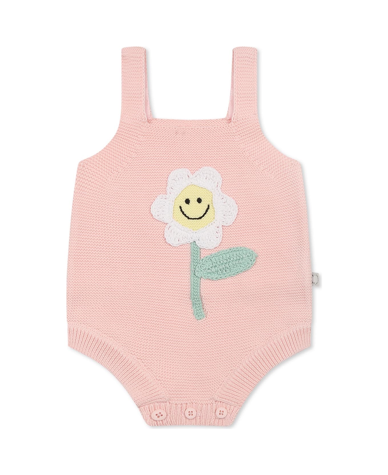 Stella McCartney Kids Pink Body For Baby Girl With Flower - Pink