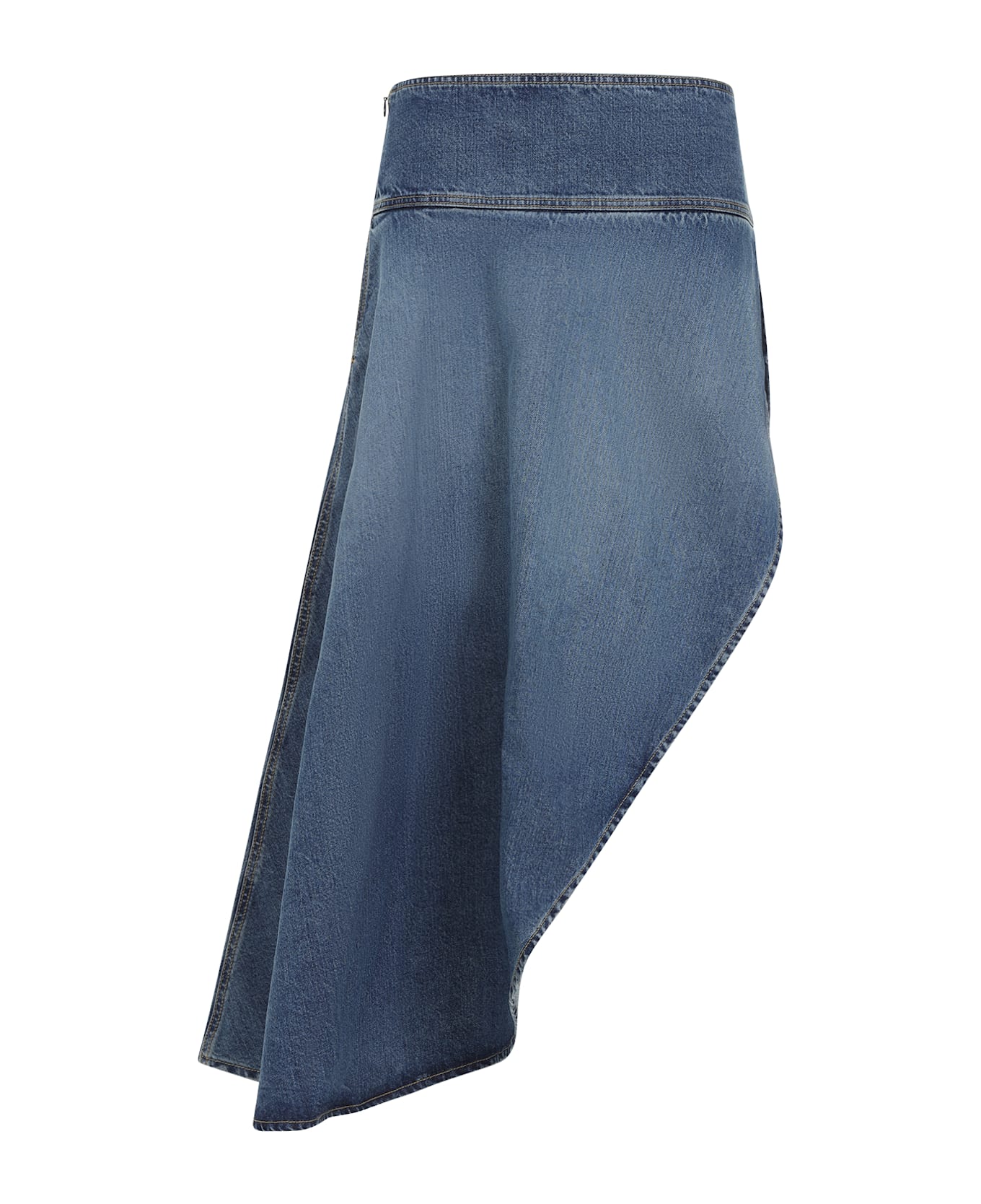 Alaia Asymmetric Full Skirt - Bleu Vintage