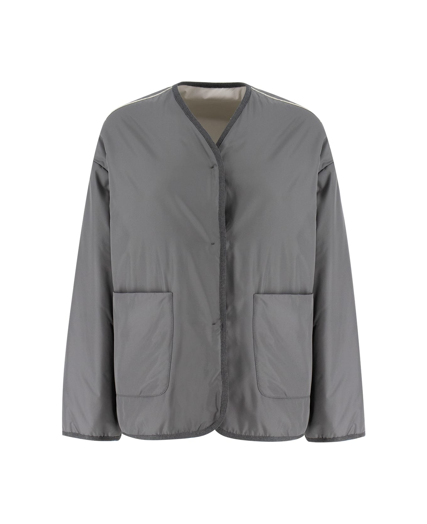 Le Tricot Perugia Jacket - IRON  LIGHT GREY  IRON