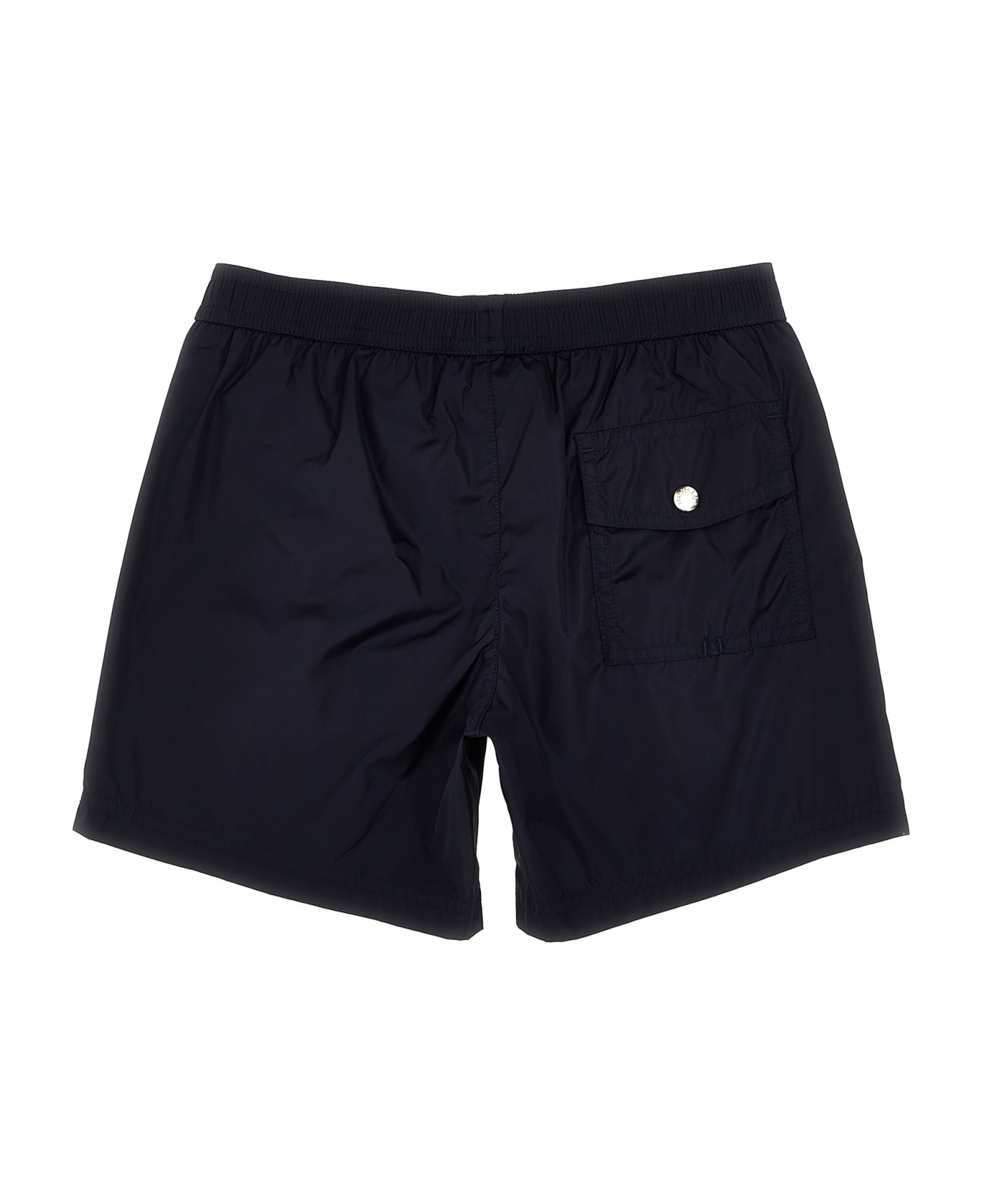 Moncler Logo Patch Swim Shorts - Blue