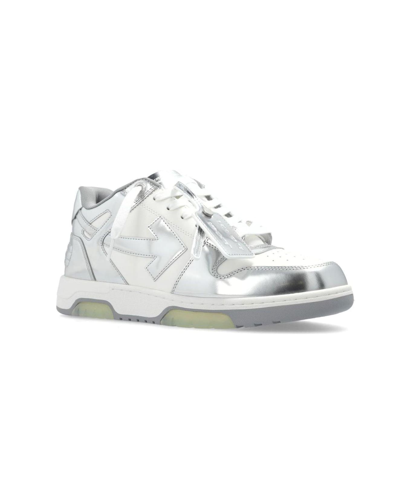 Off-White Out Of Office 'ooo' Lace-up Sneakers - WHITE/SILVER