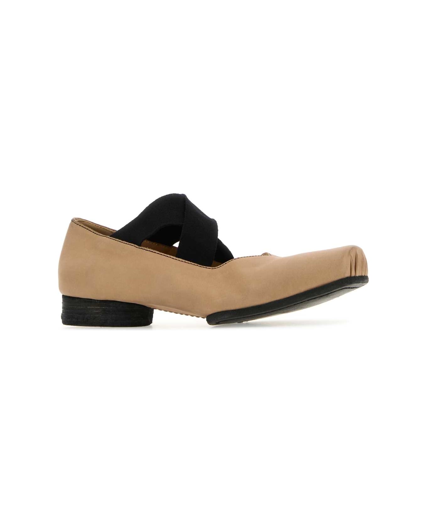 Uma Wang Camel Leather Ballerinas - UW059