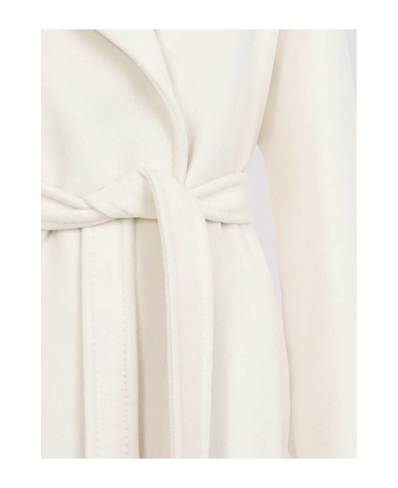 Max Mara Fragore Orsetto Biver Coat - Bianco