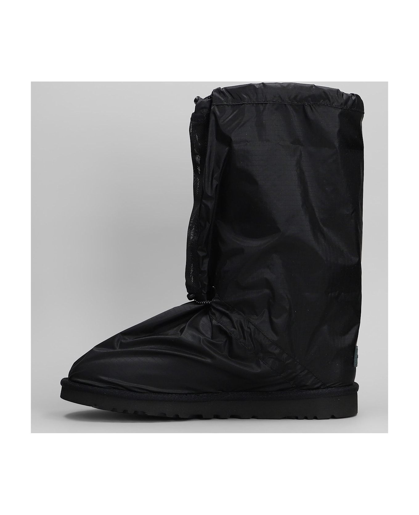 UGG Classic Mini Low Heels Boots In Black Nylon - black