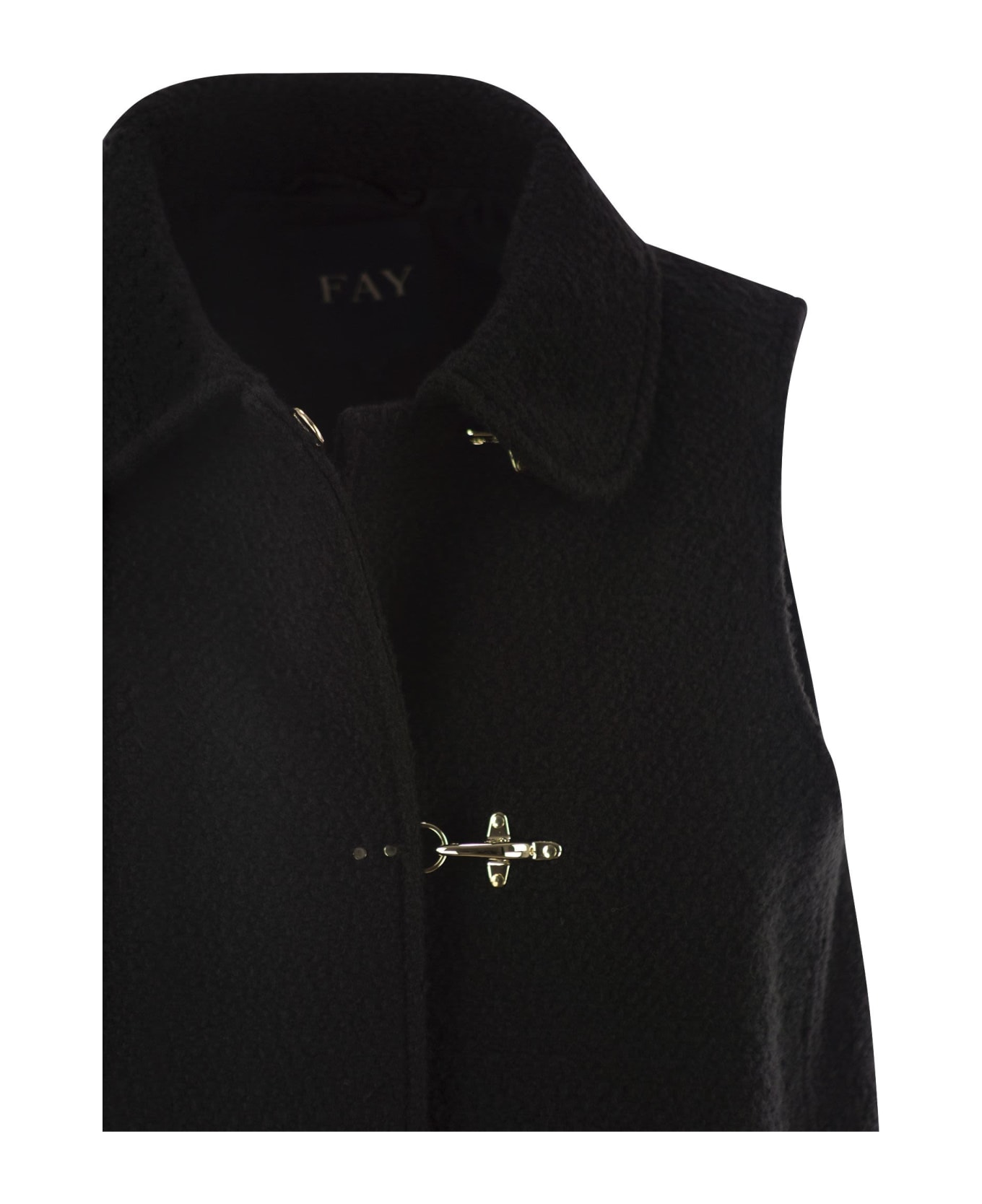 Fay 3 Ganci Lined Waistcoat - Black