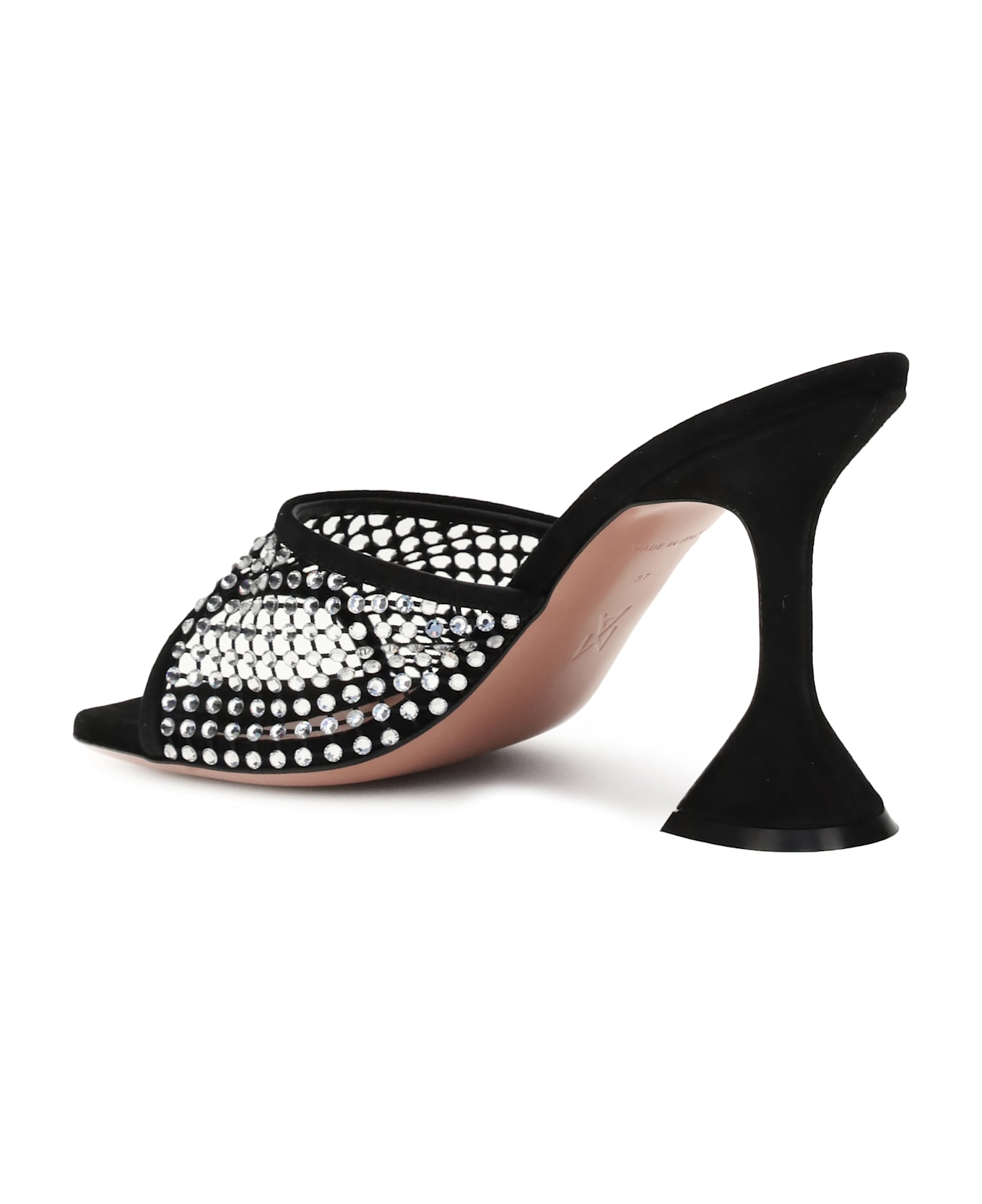 Amina Muaddi Lupita Crystal Sandals