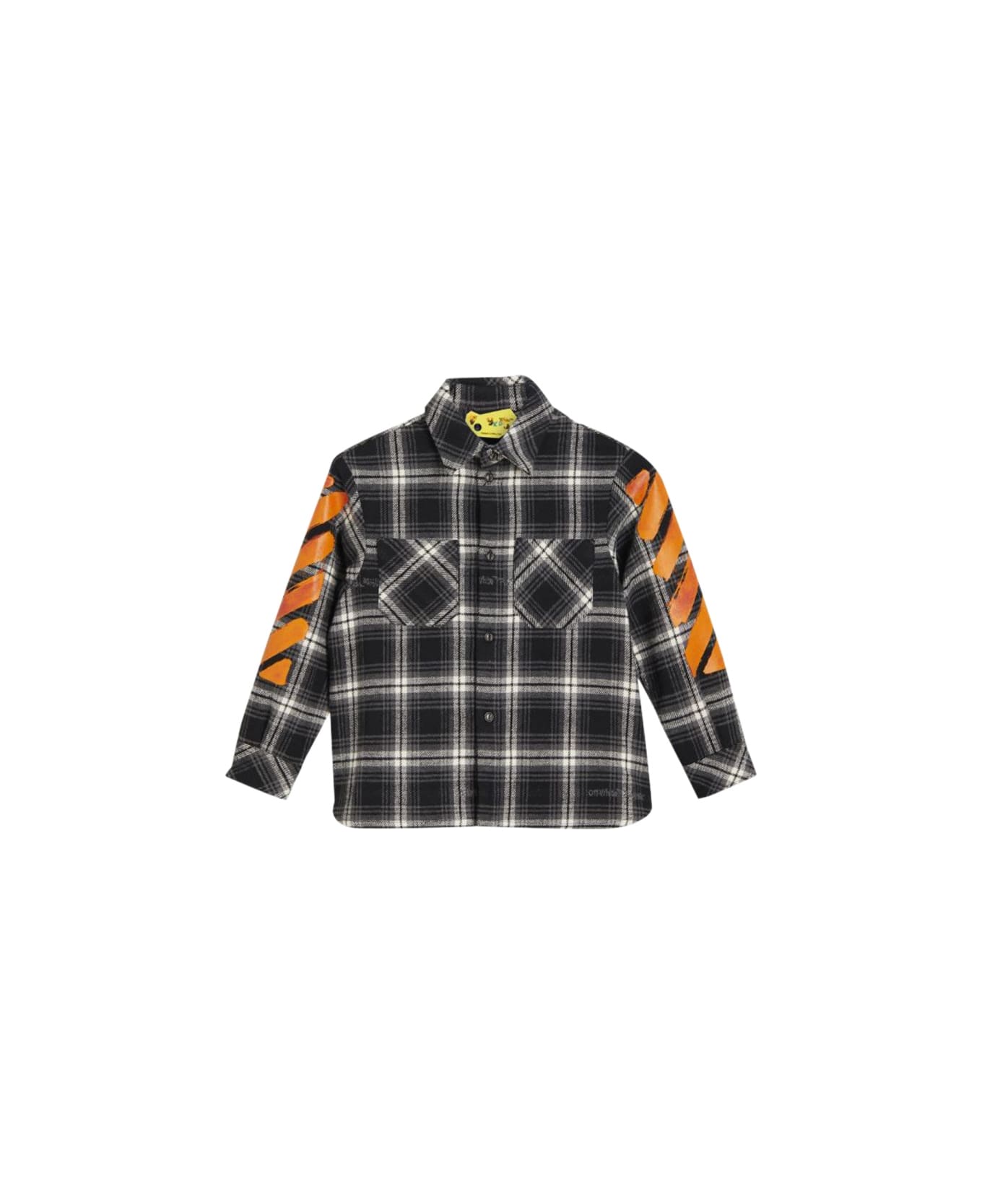 Off-White Camicia A Quadri - BLACK