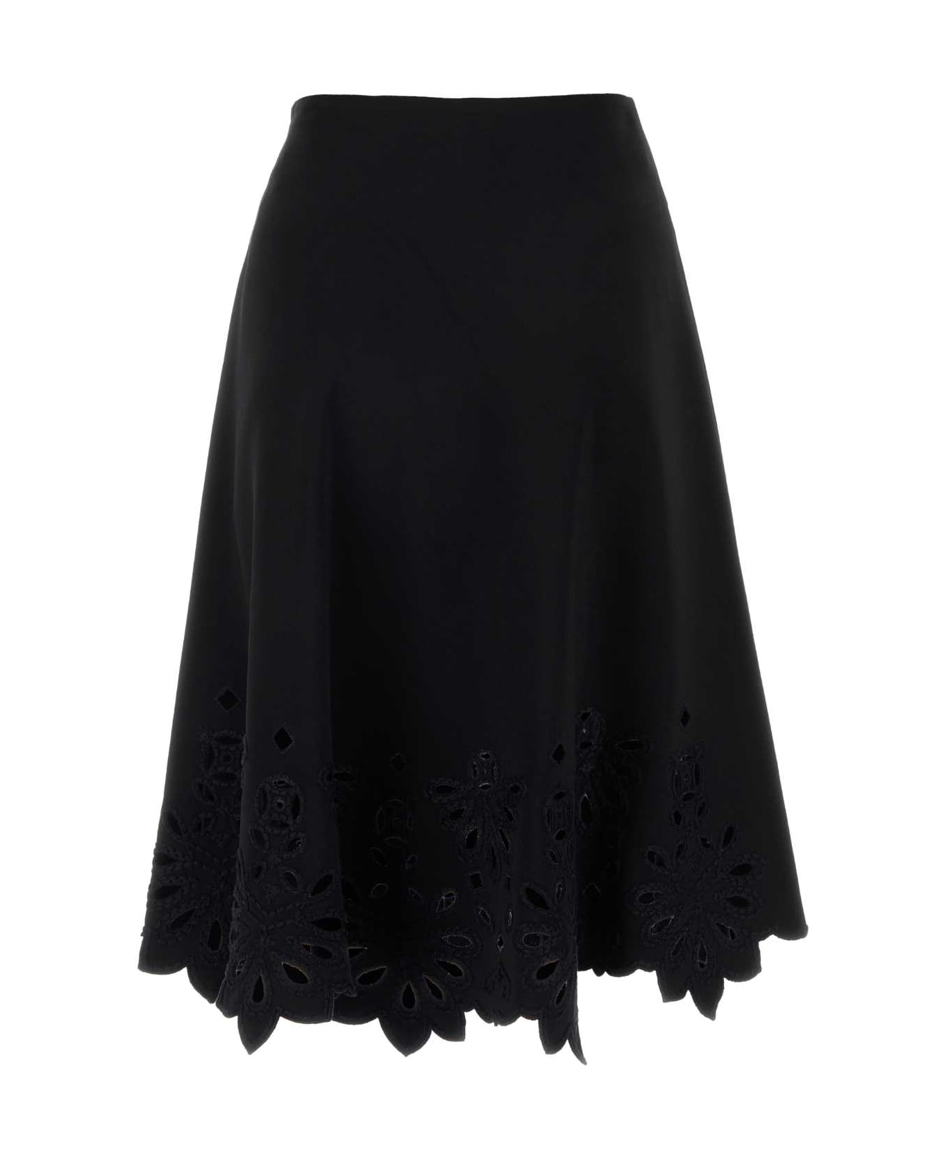 Ermanno Scervino Black Cady Skirt - BLACK