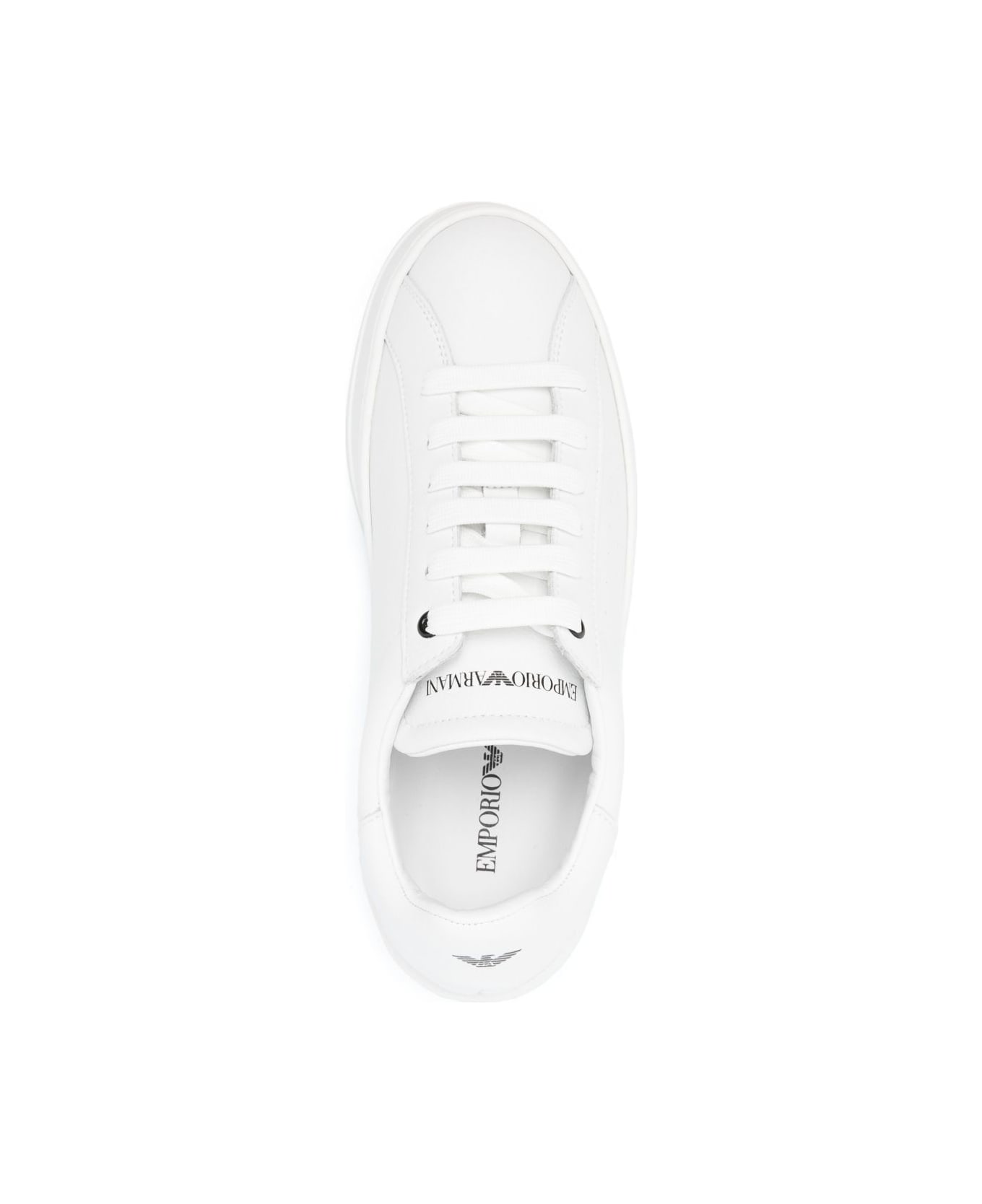 Emporio Armani Leather Sneakers - White