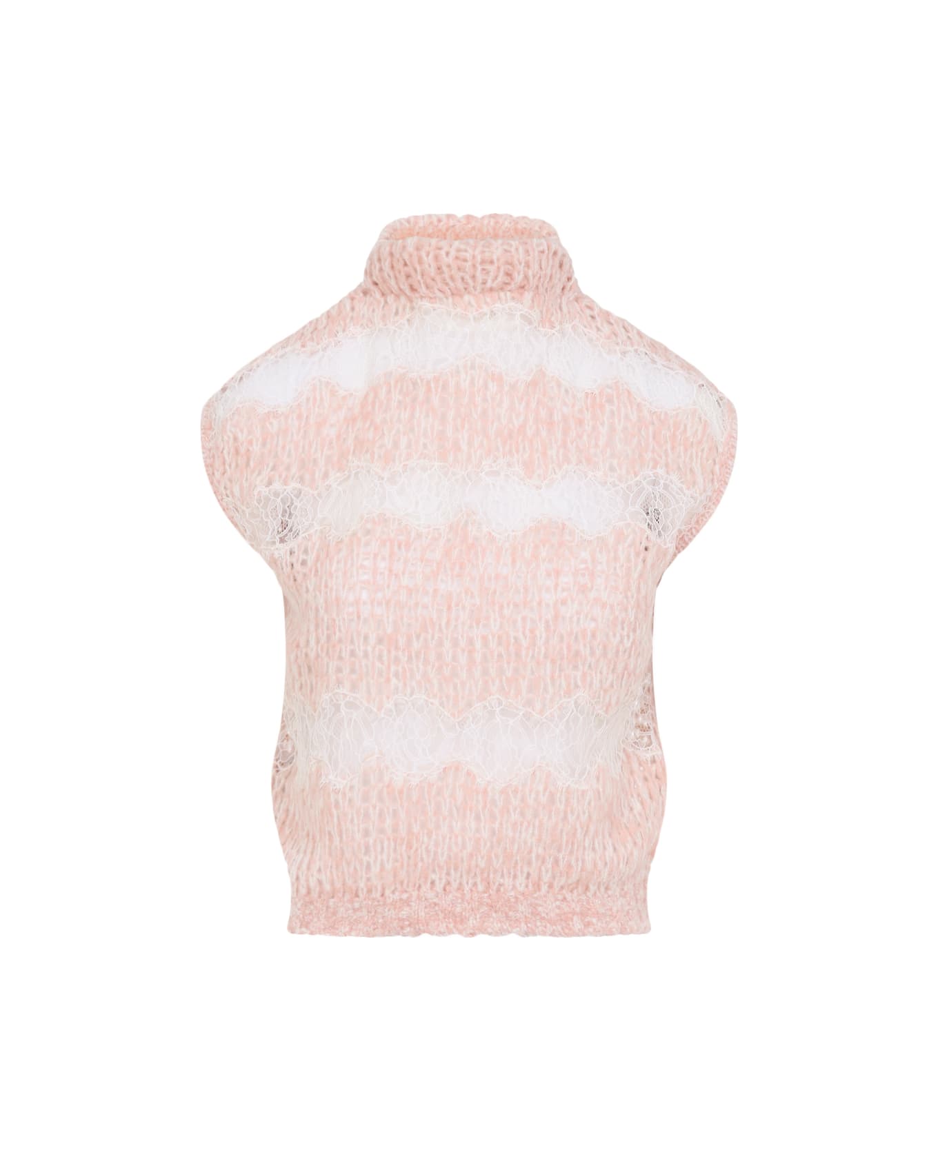 Giambattista Valli Virgin Wool Top - Rose Multi