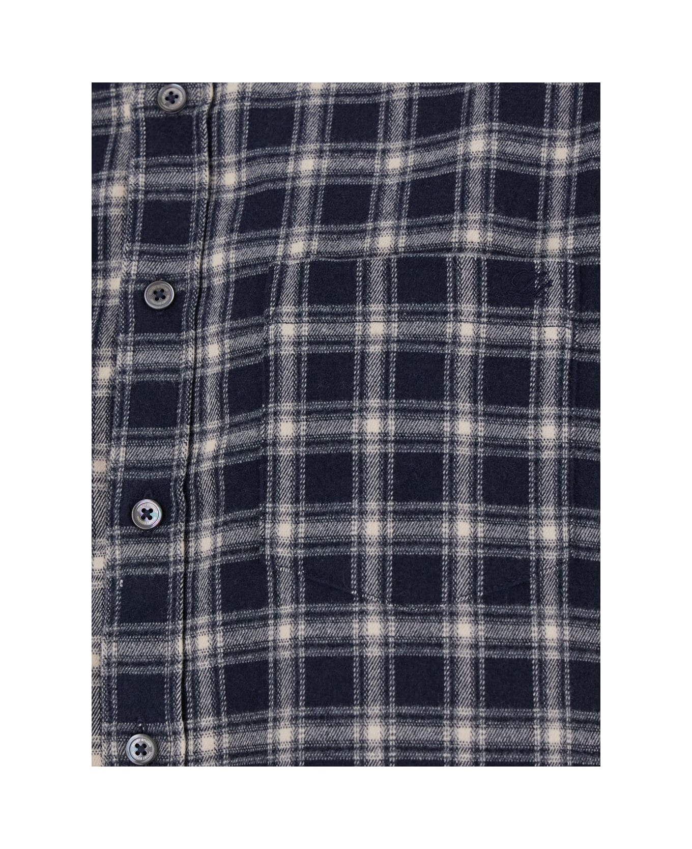 Dunst Unisex Check Flannel Shirt - Blu